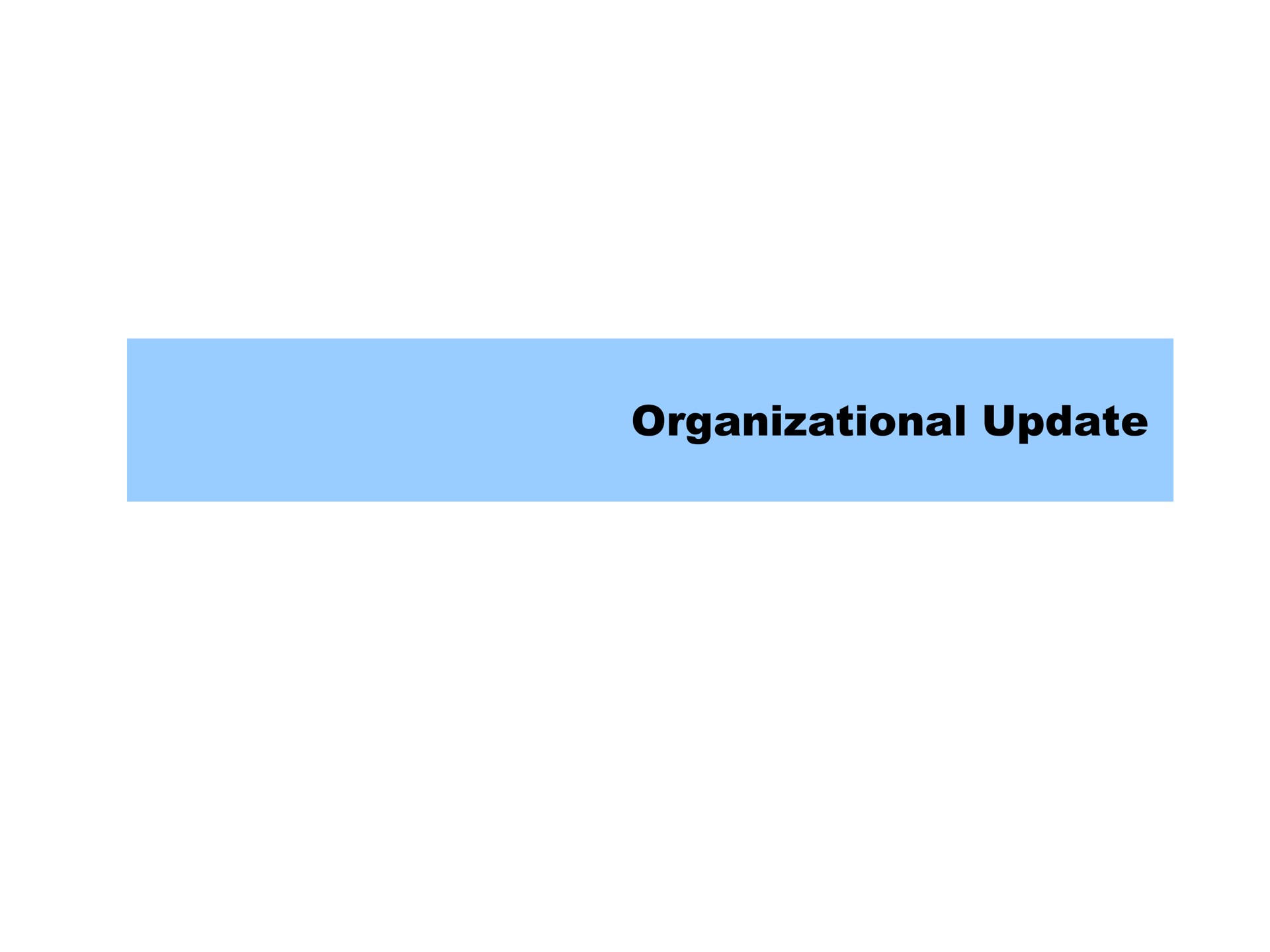 organizational update | Pershing Square