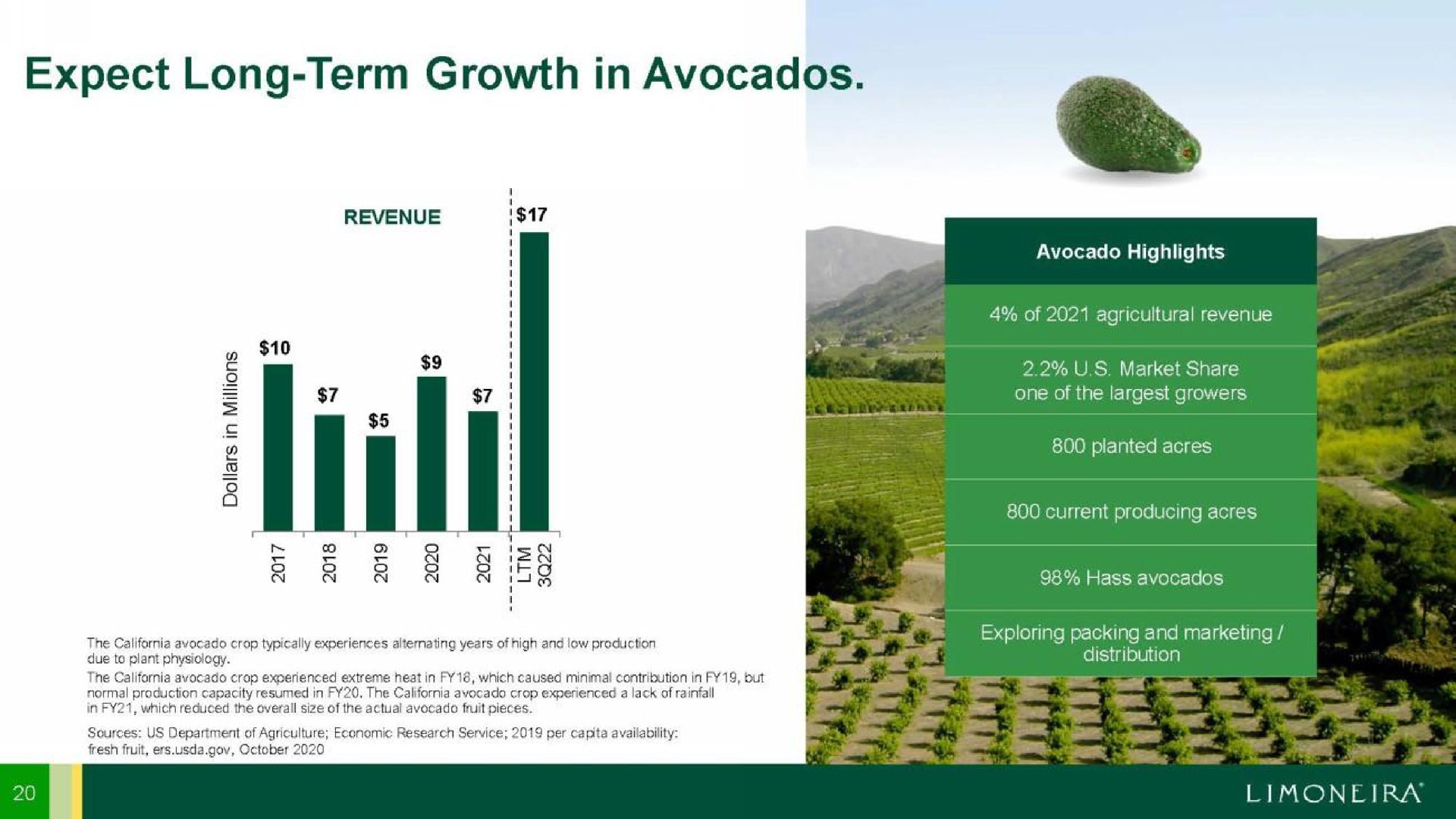 expect long term growth in avocados | Limoneira