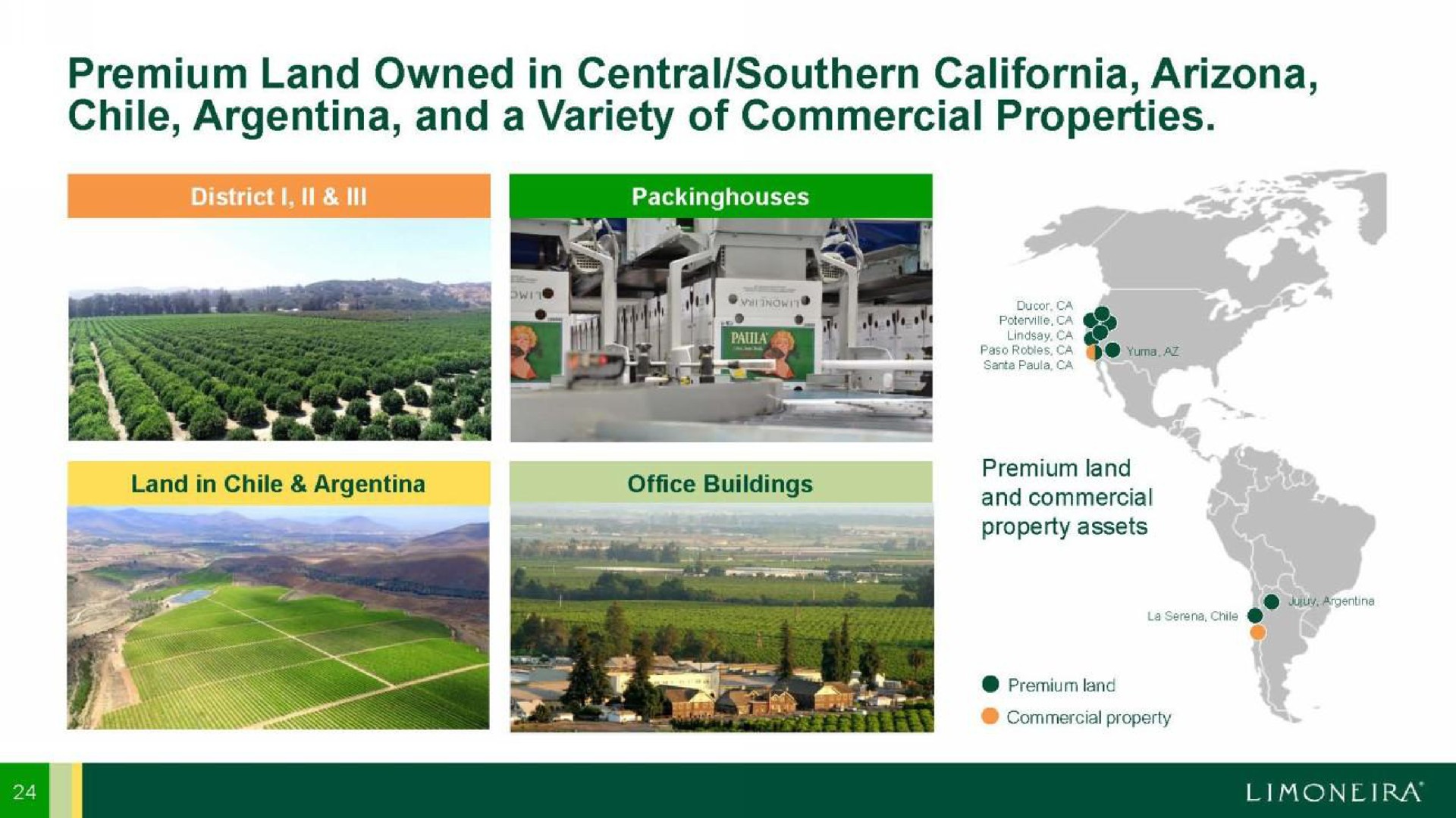 premium land owned in central southern chile and a variety of commercial properties | Limoneira
