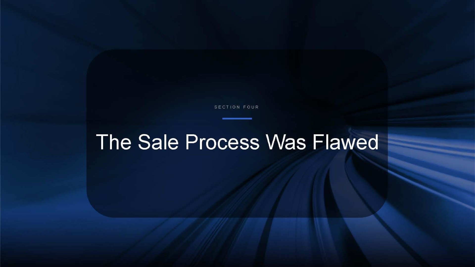 the sale process was flawed | Altair US LLC