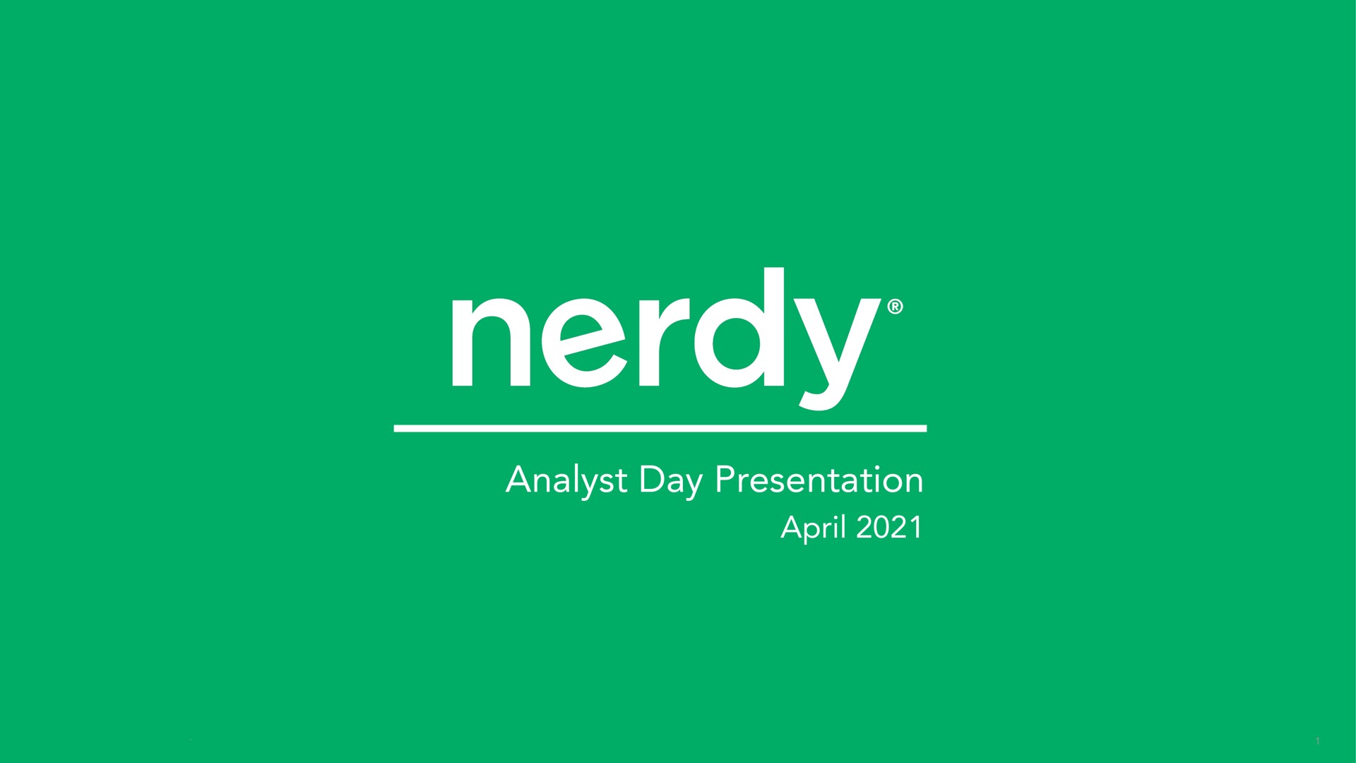 analyst day presentation | Nerdy