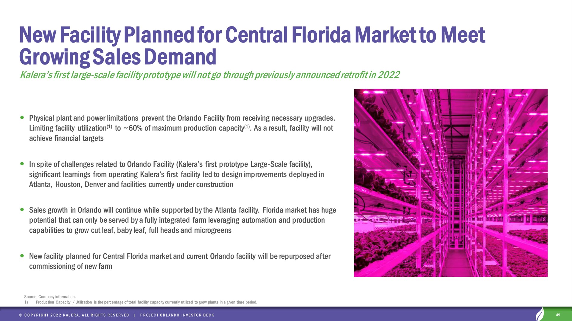 new facility planned for central market to meet growing sales demand | Kalera