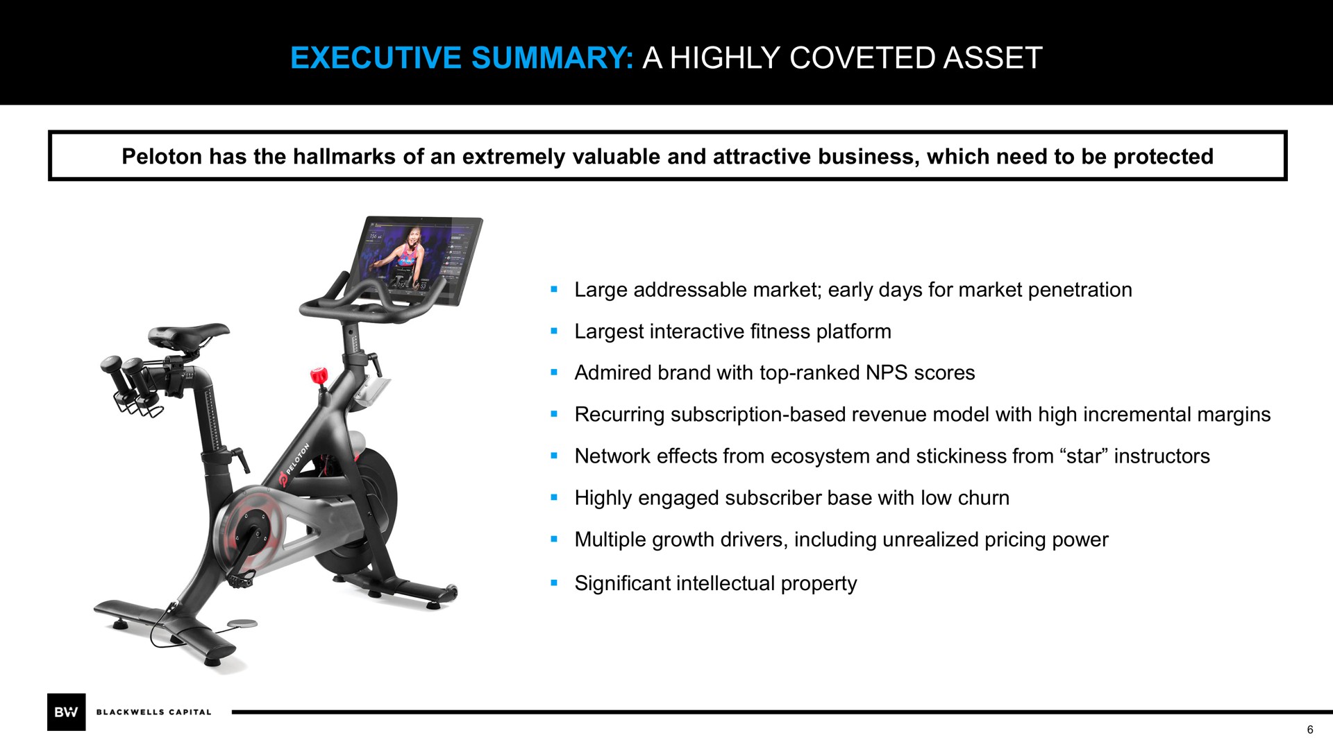 executive summary a highly coveted asset | Blackwells Capital