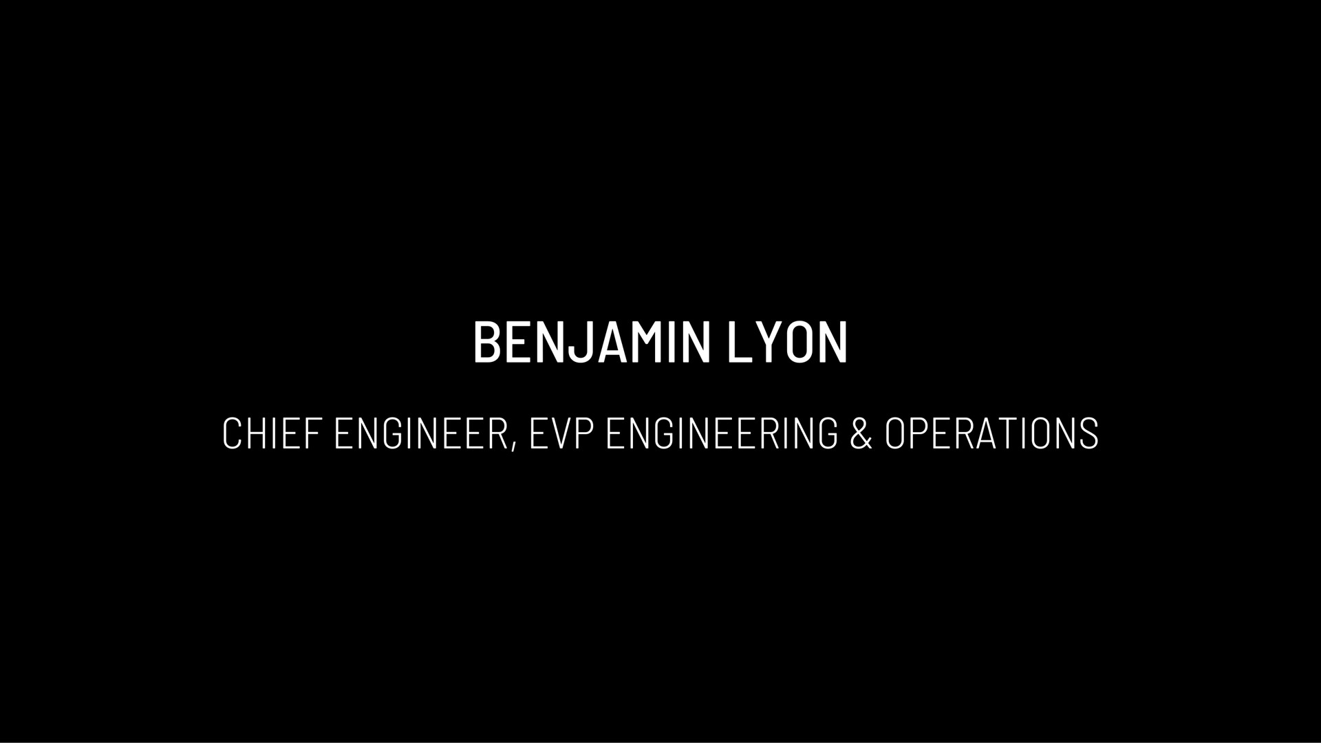 benjamin chief engineer engineering operations | Astra