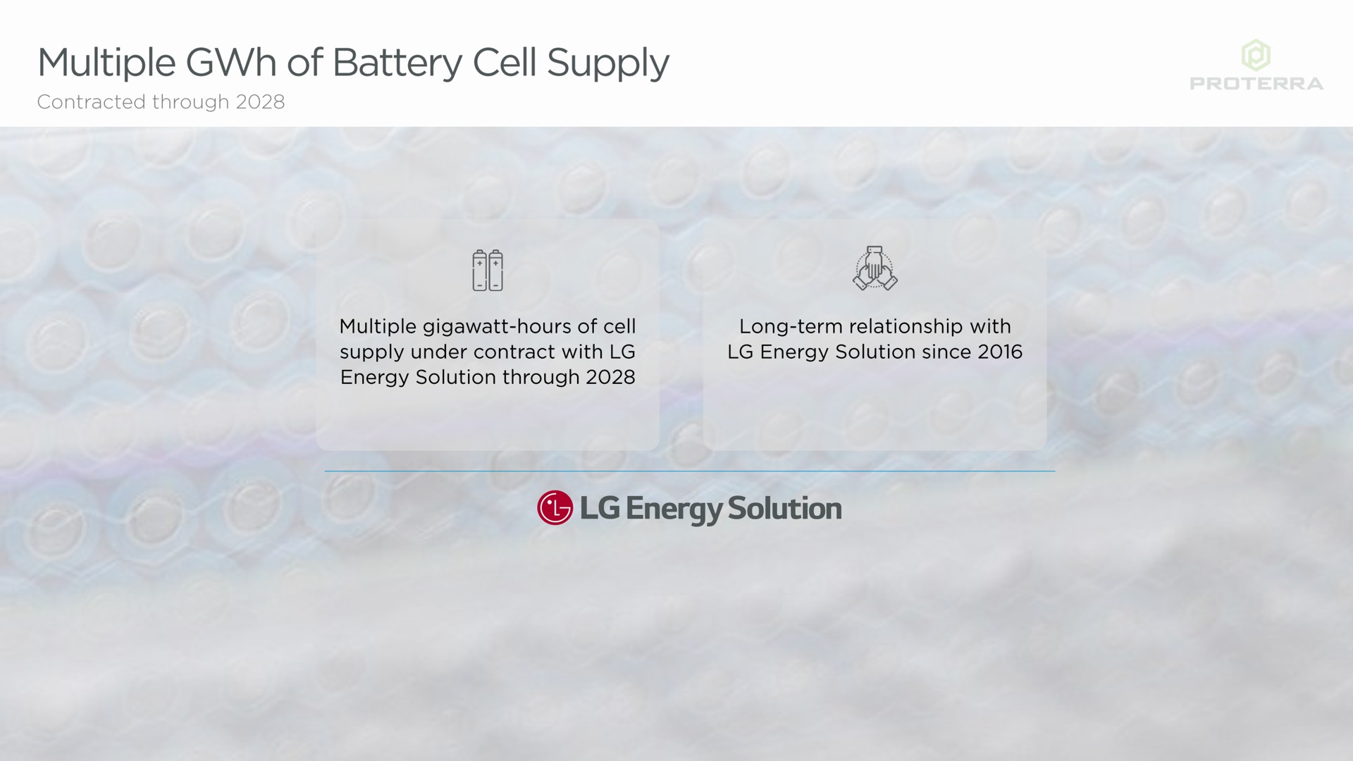of battery cell supply ill energy solution | Proterra