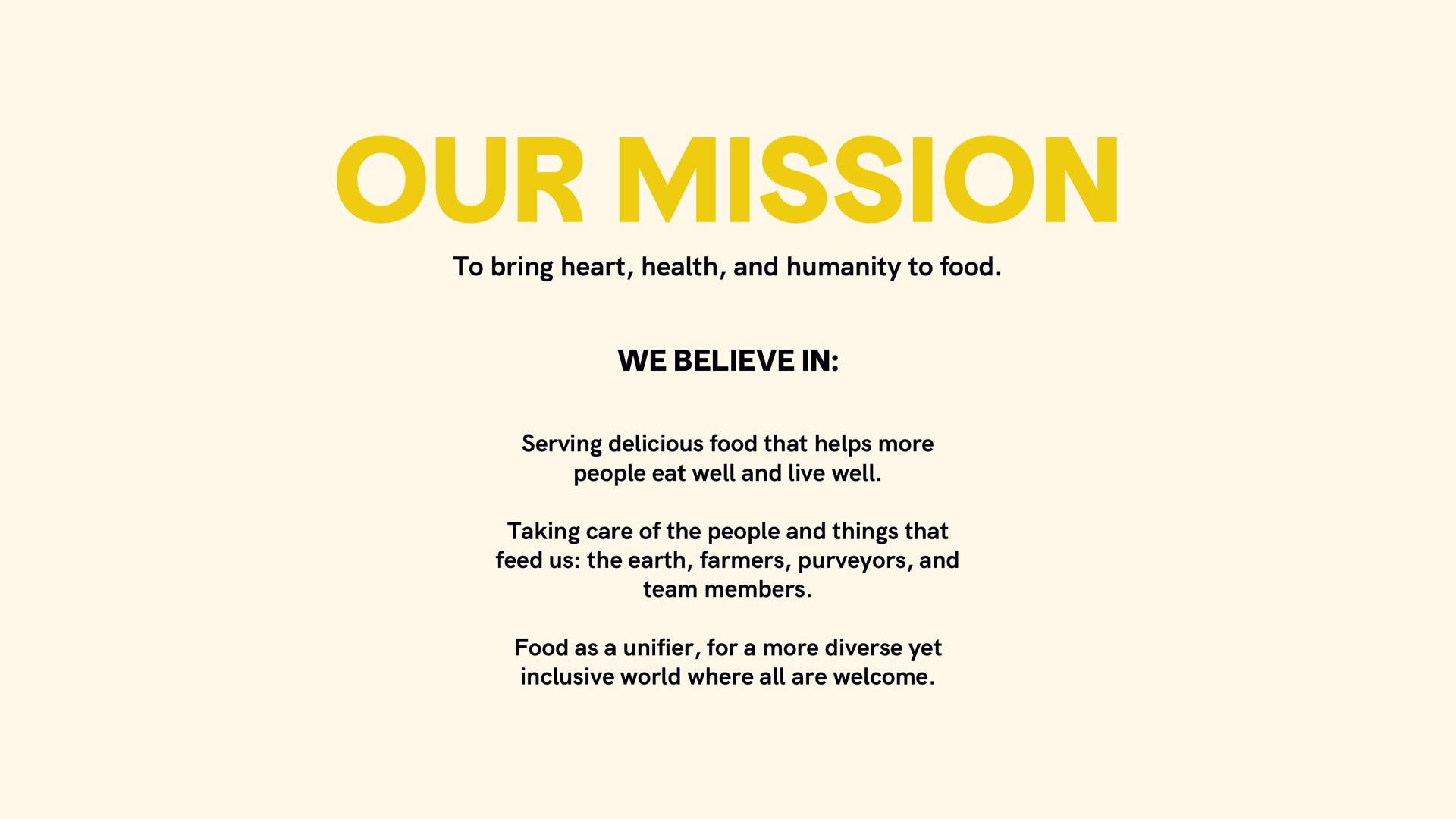 our mission | CAVA
