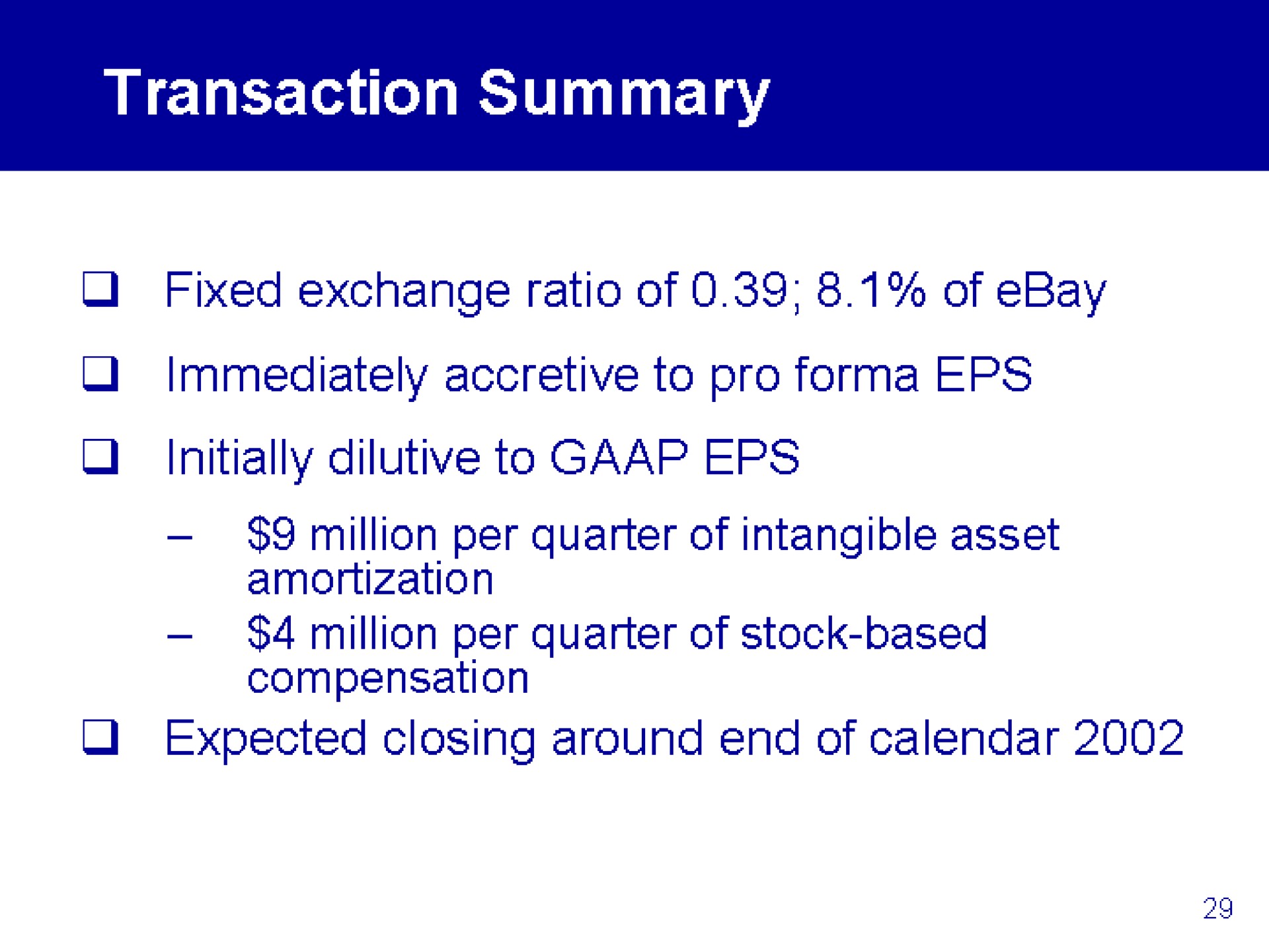 transaction summary | eBay