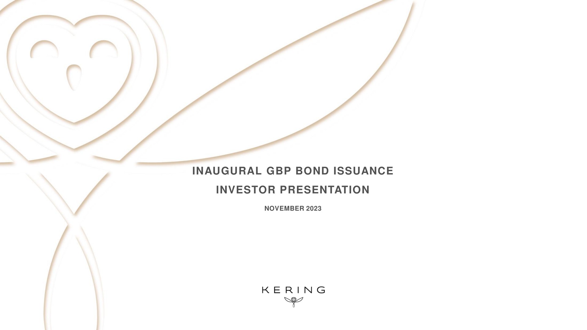 inaugural bond issuance investor presentation | Kering