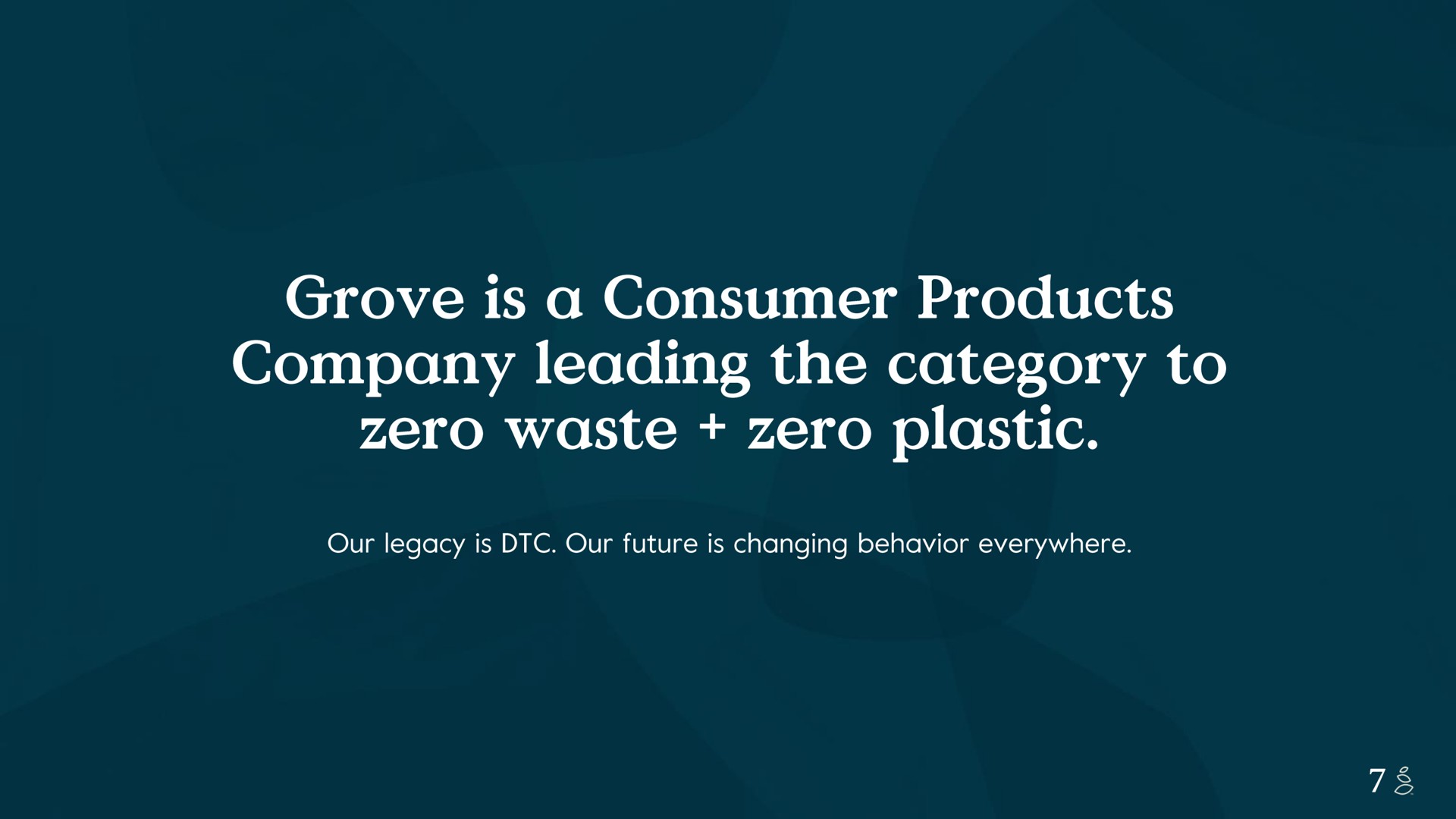 title can not go above this line subtitle below this line content below this line content below this line notes start from here and grow up grove is a consumer products company leading the category to zero waste zero plastic our legacy is our future is changing behavior everywhere | Grove