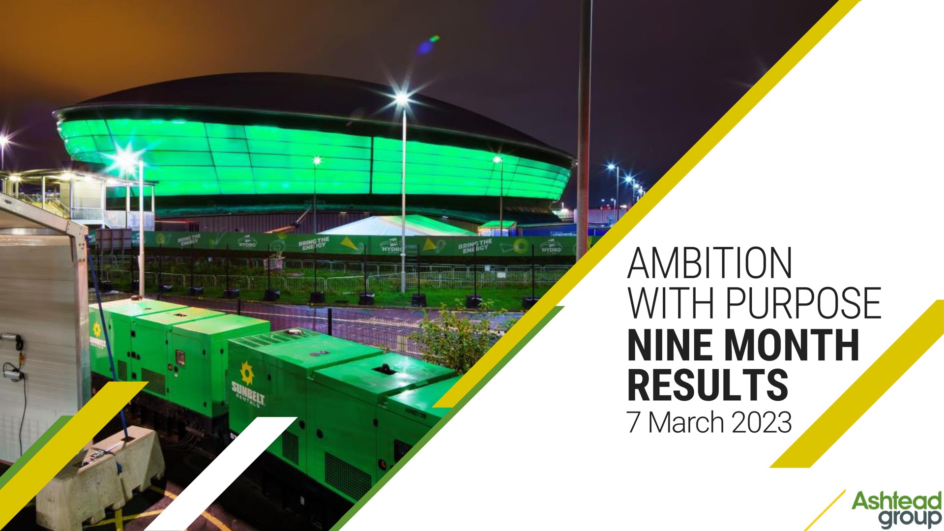 ambition with purpose nine month results march | Ashtead Group