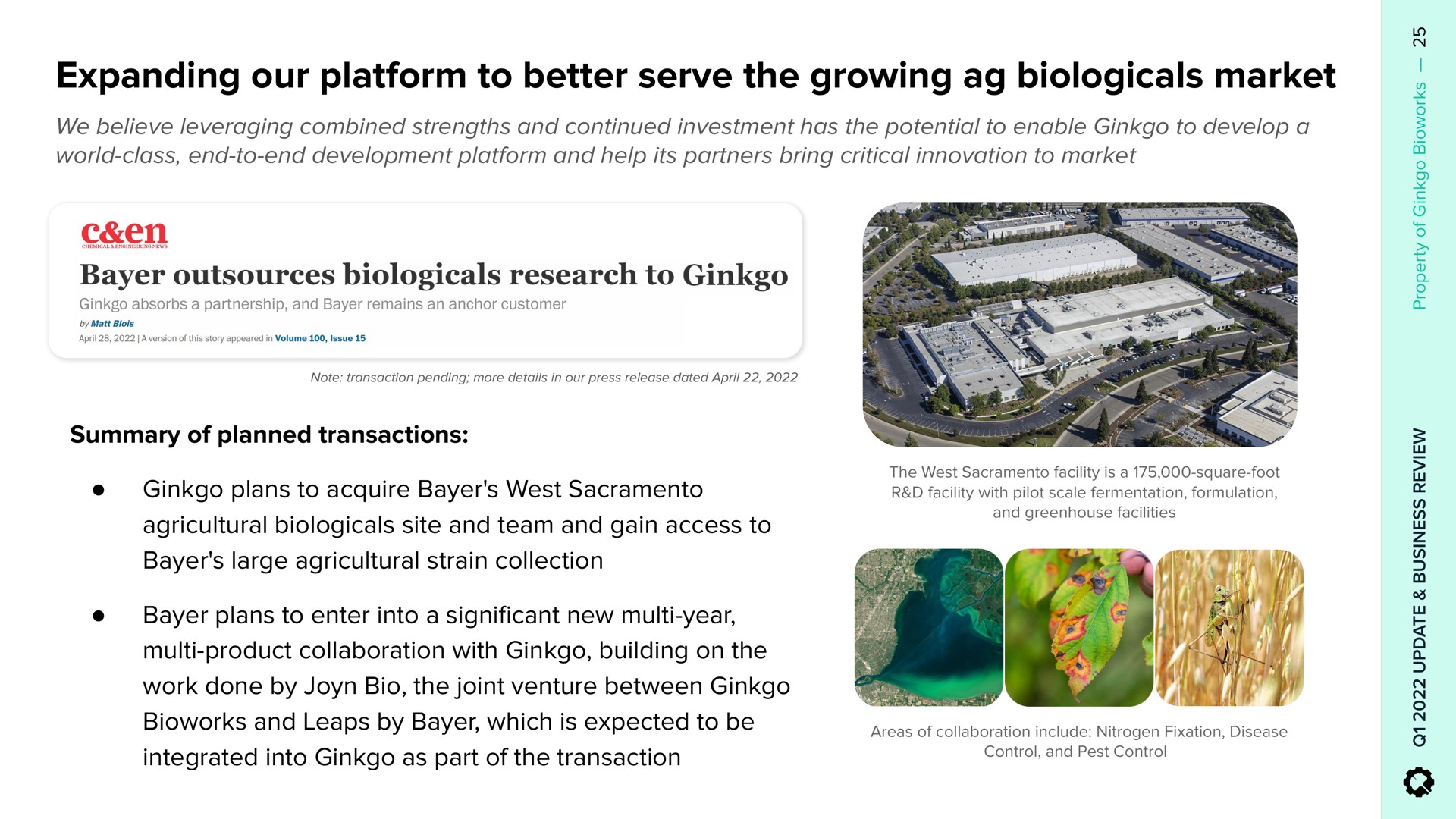 expanding our platform to better serve the growing market | Ginkgo