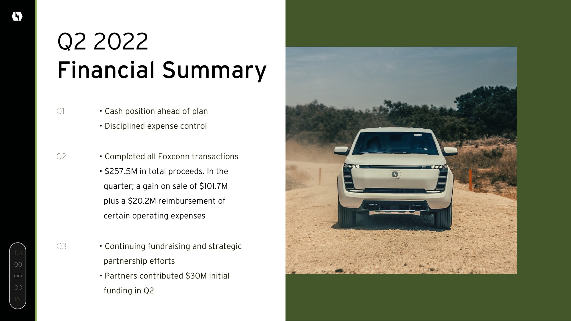 financial summary partners contributed initial | Lordstown Motors