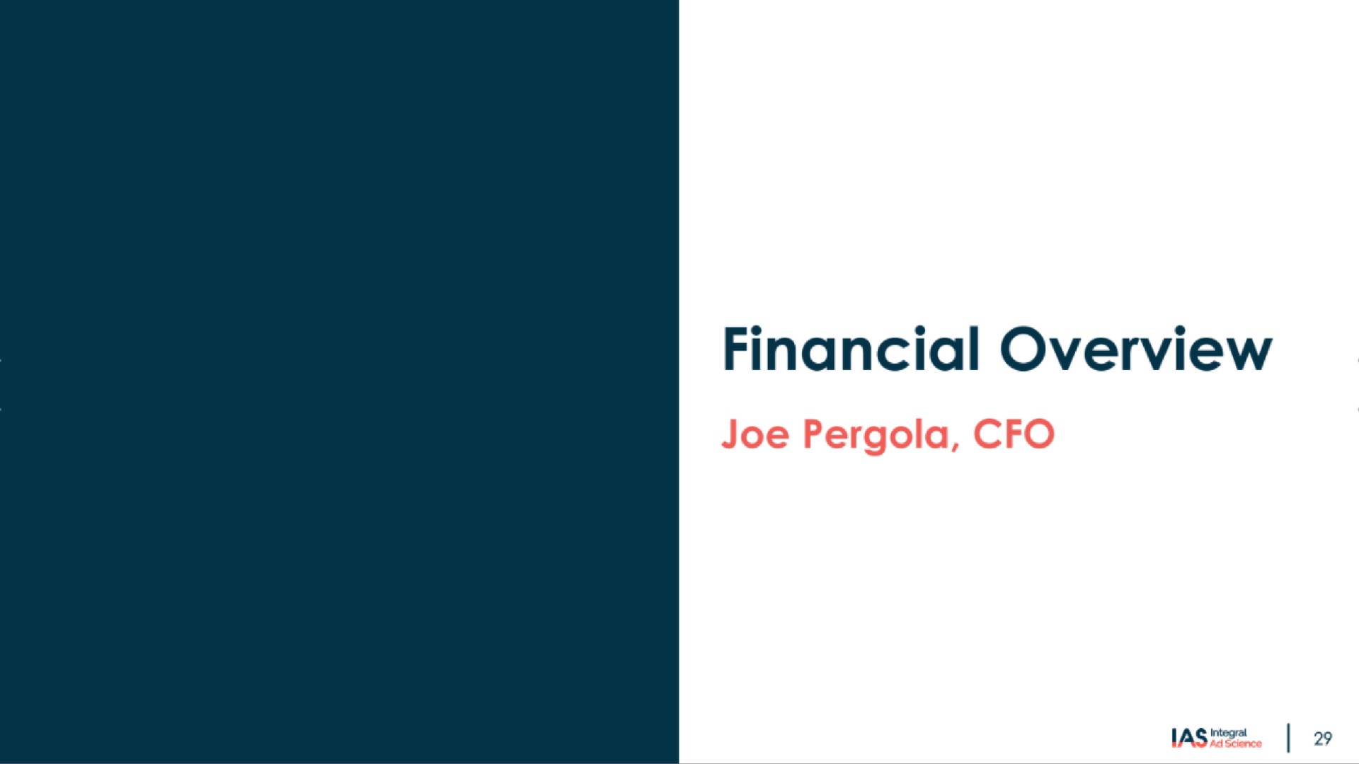 financial overview joe pergola | Integral Ad Science