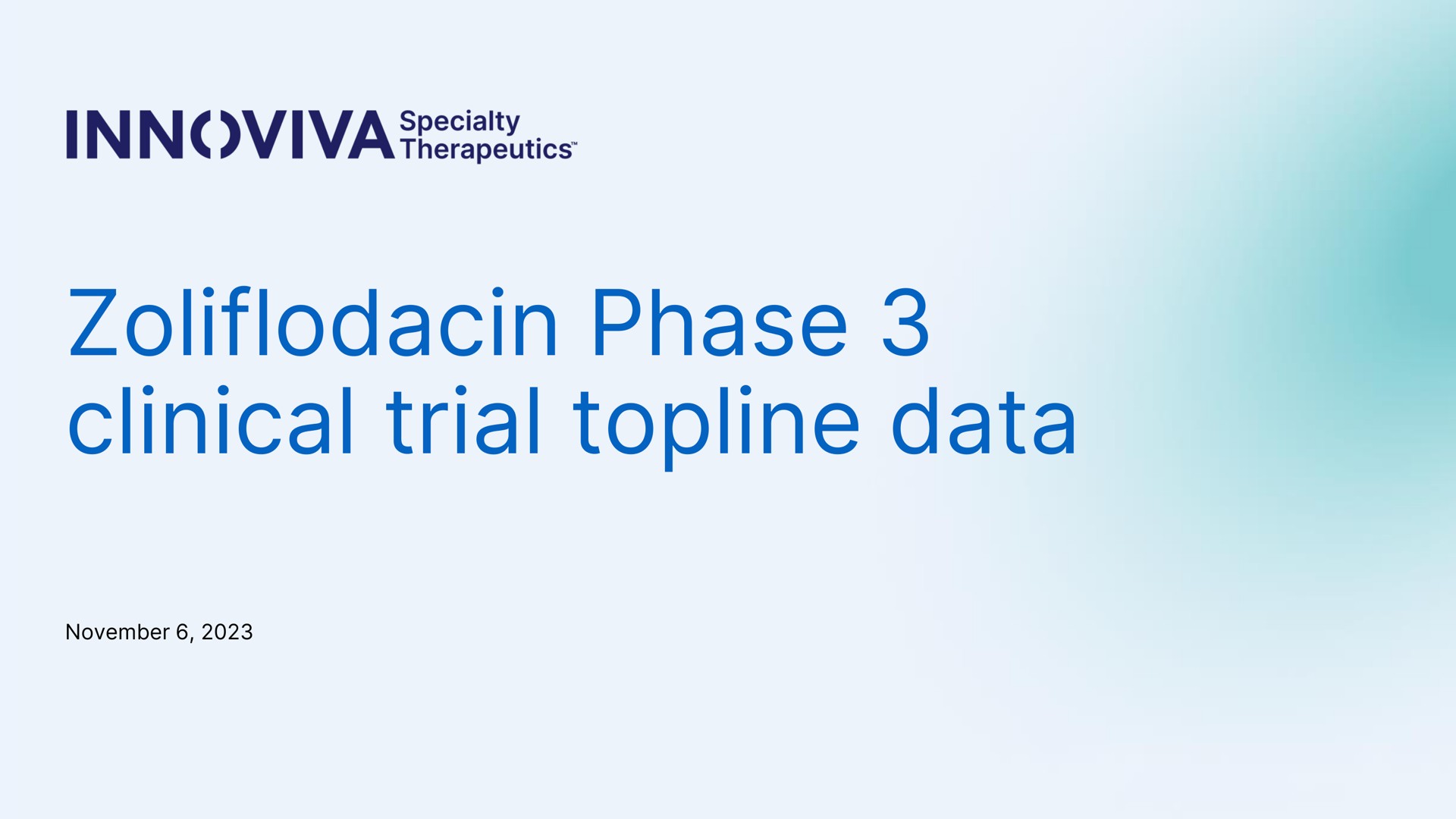 phase clinical trial topline data therapeutics | Innoviva