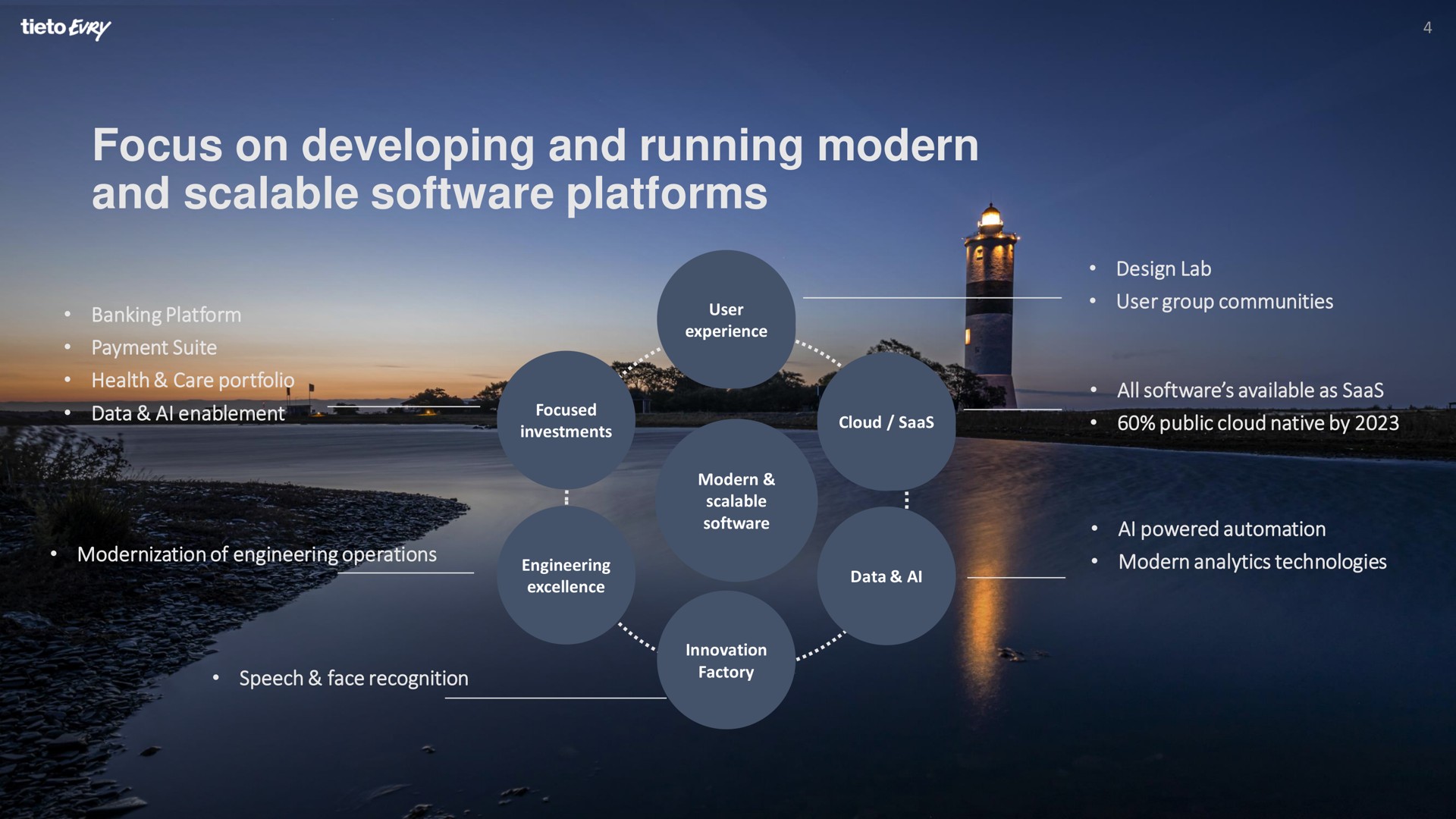 focus on developing and running modern and scalable platforms | Tietoevry