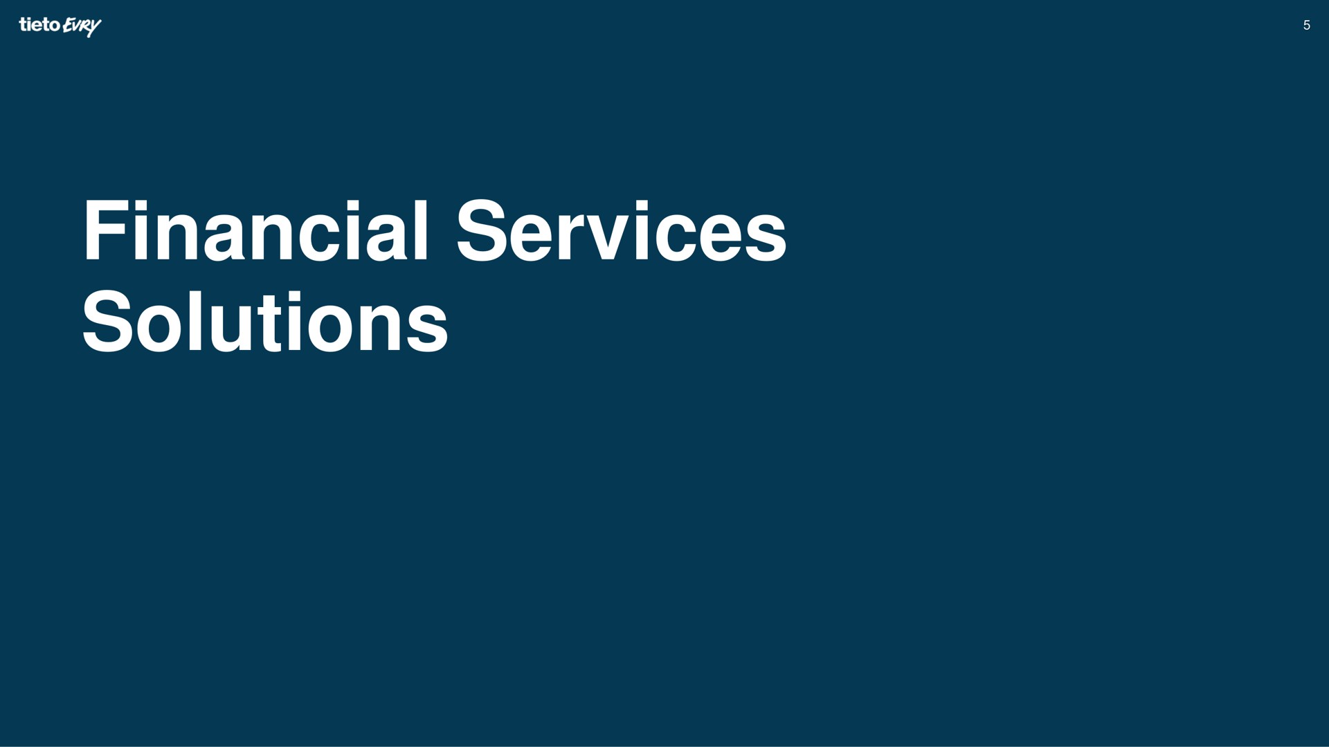 financial services solutions | Tietoevry