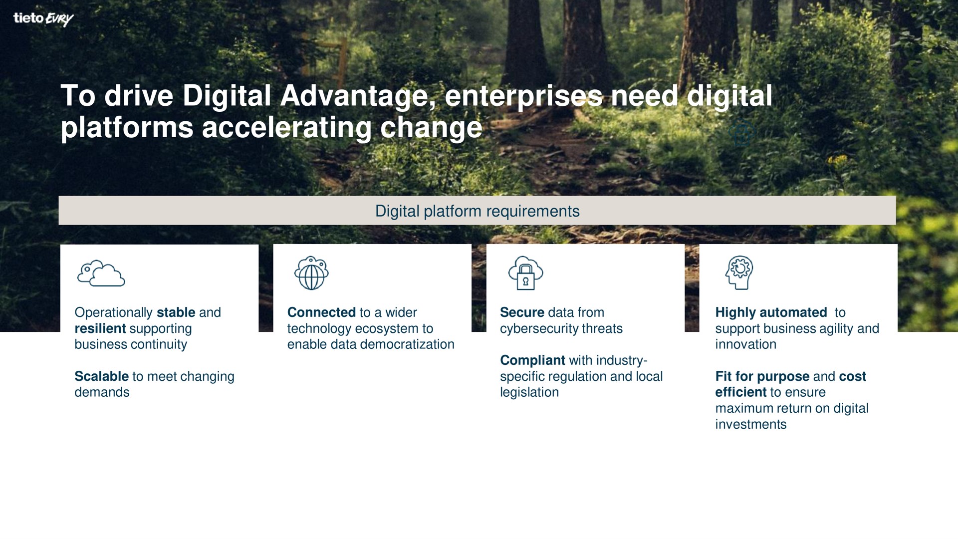 to drive digital advantage enterprises need digital platforms accelerating change | Tietoevry