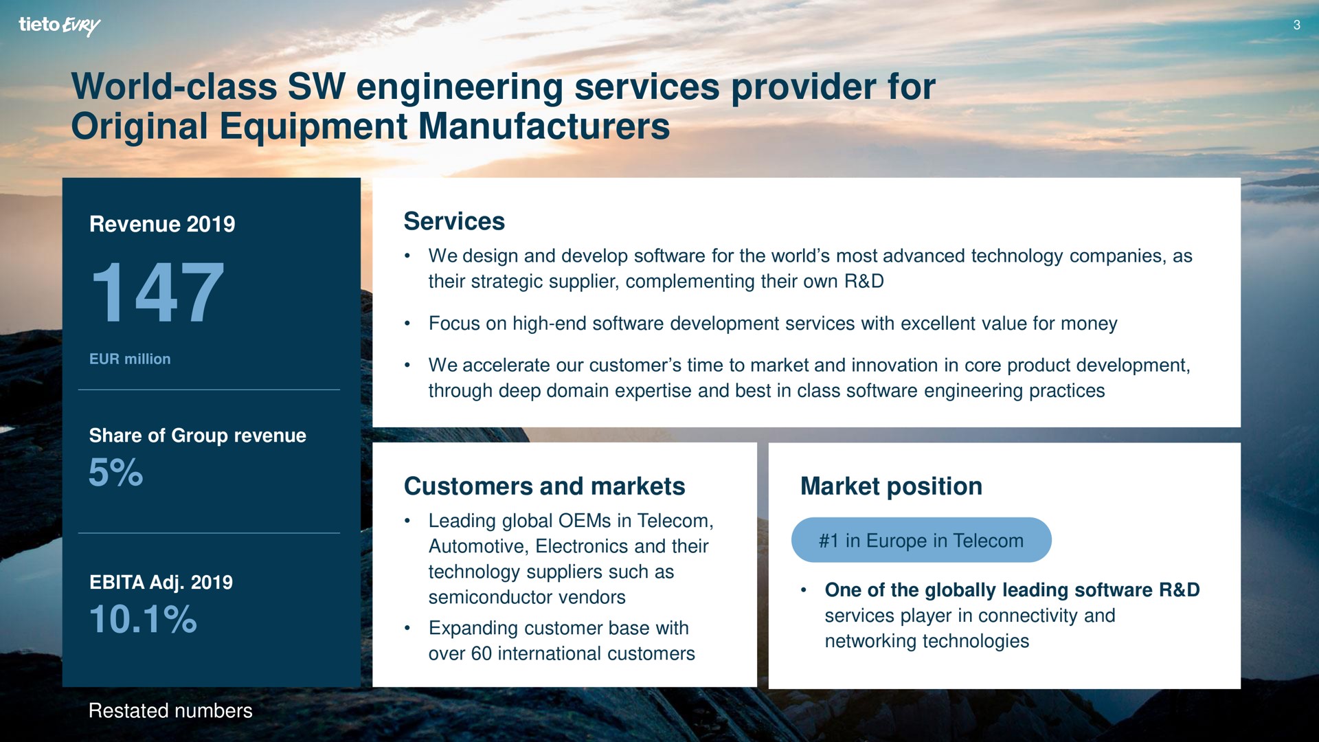 world class engineering services provider for original equipment manufacturers | Tietoevry