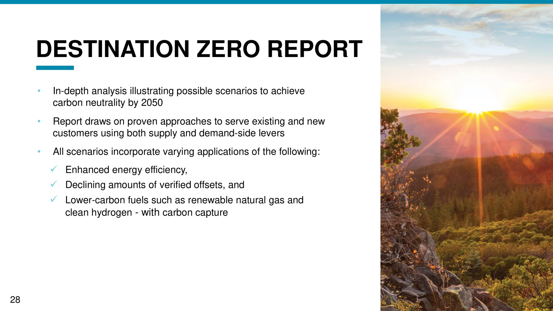 destination zero report | NW Natural Holdings