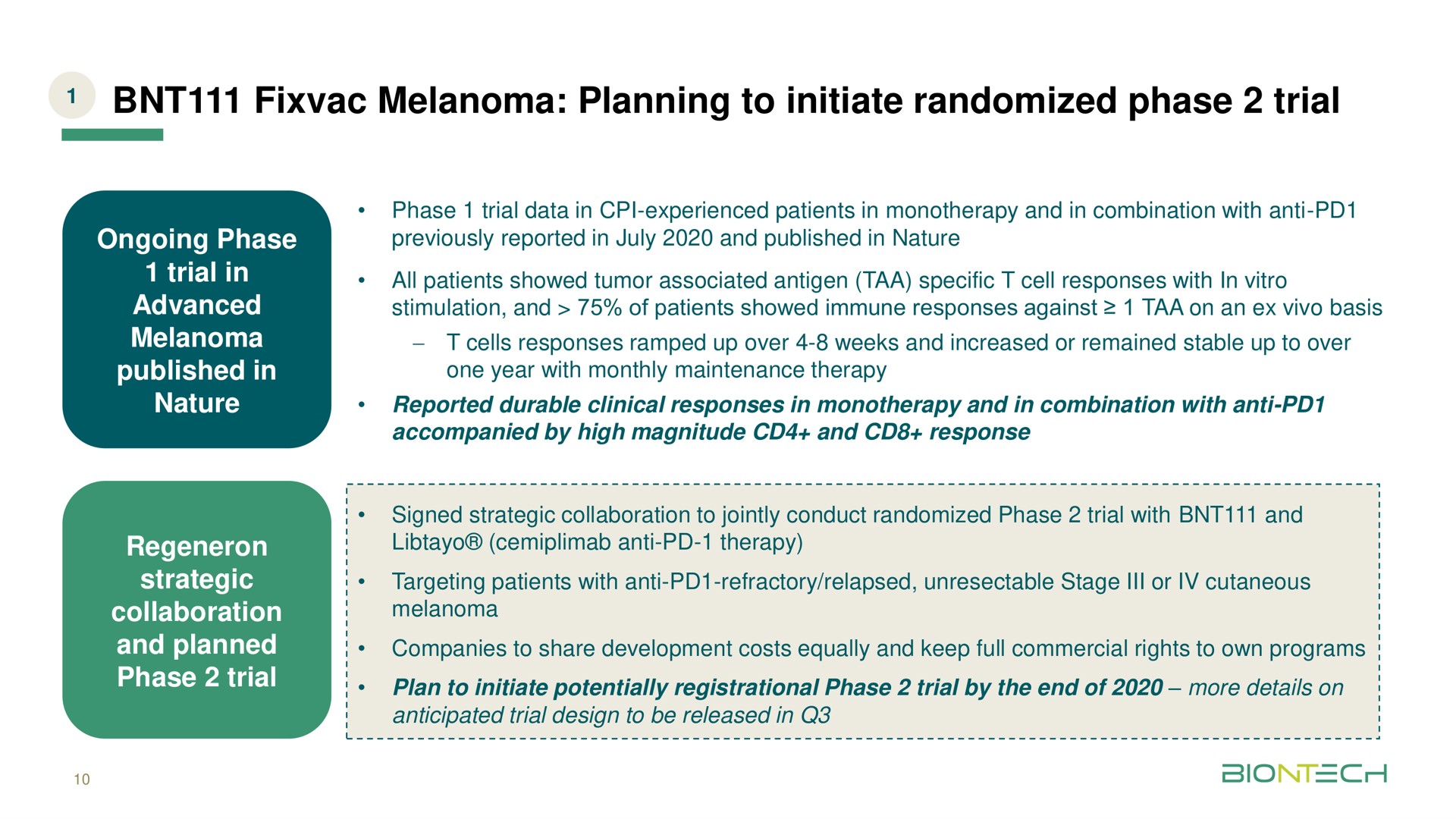 melanoma planning to initiate randomized phase trial | BioNTech