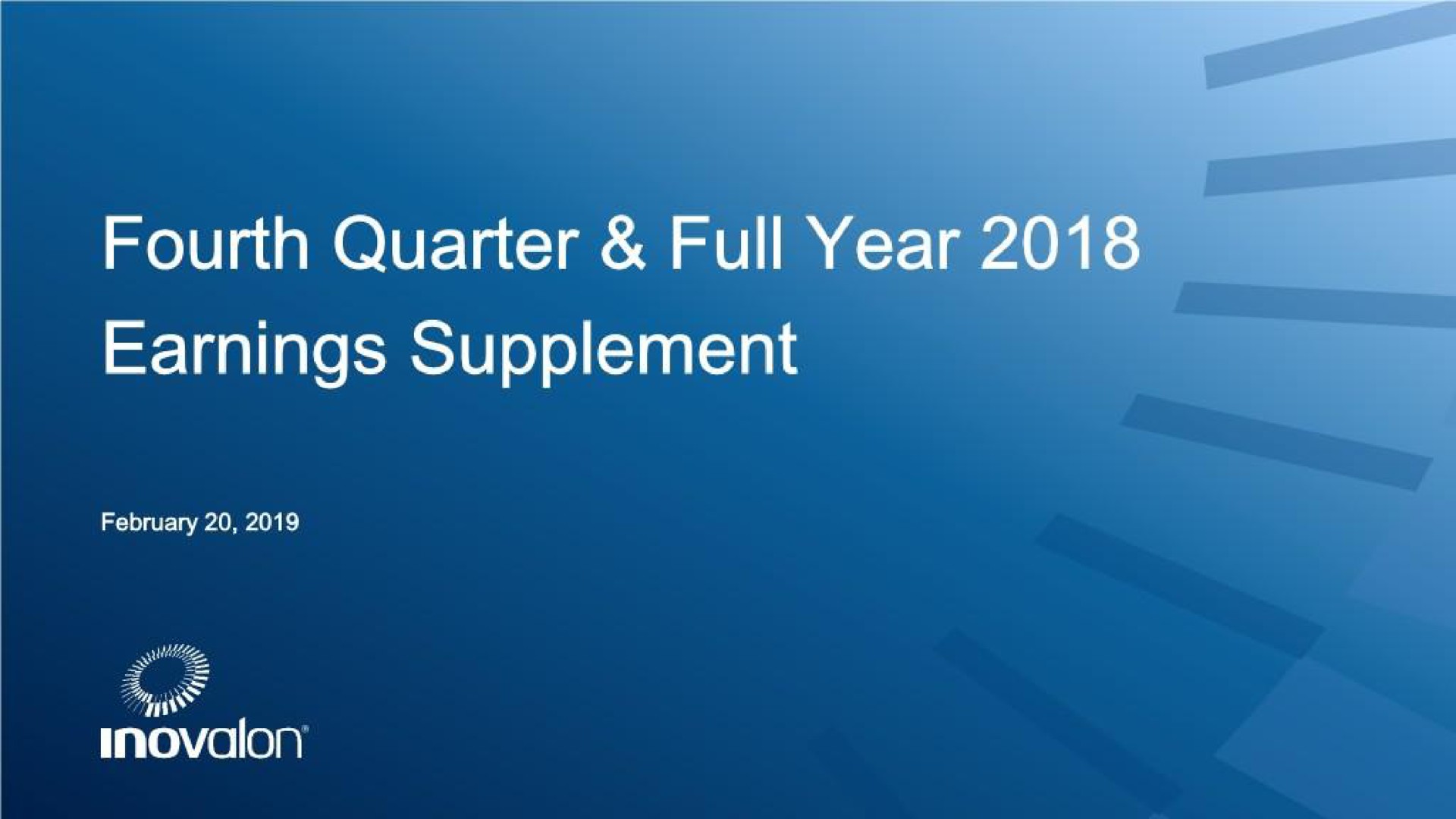 fourth quarter full year earnings supplement | Inovalon