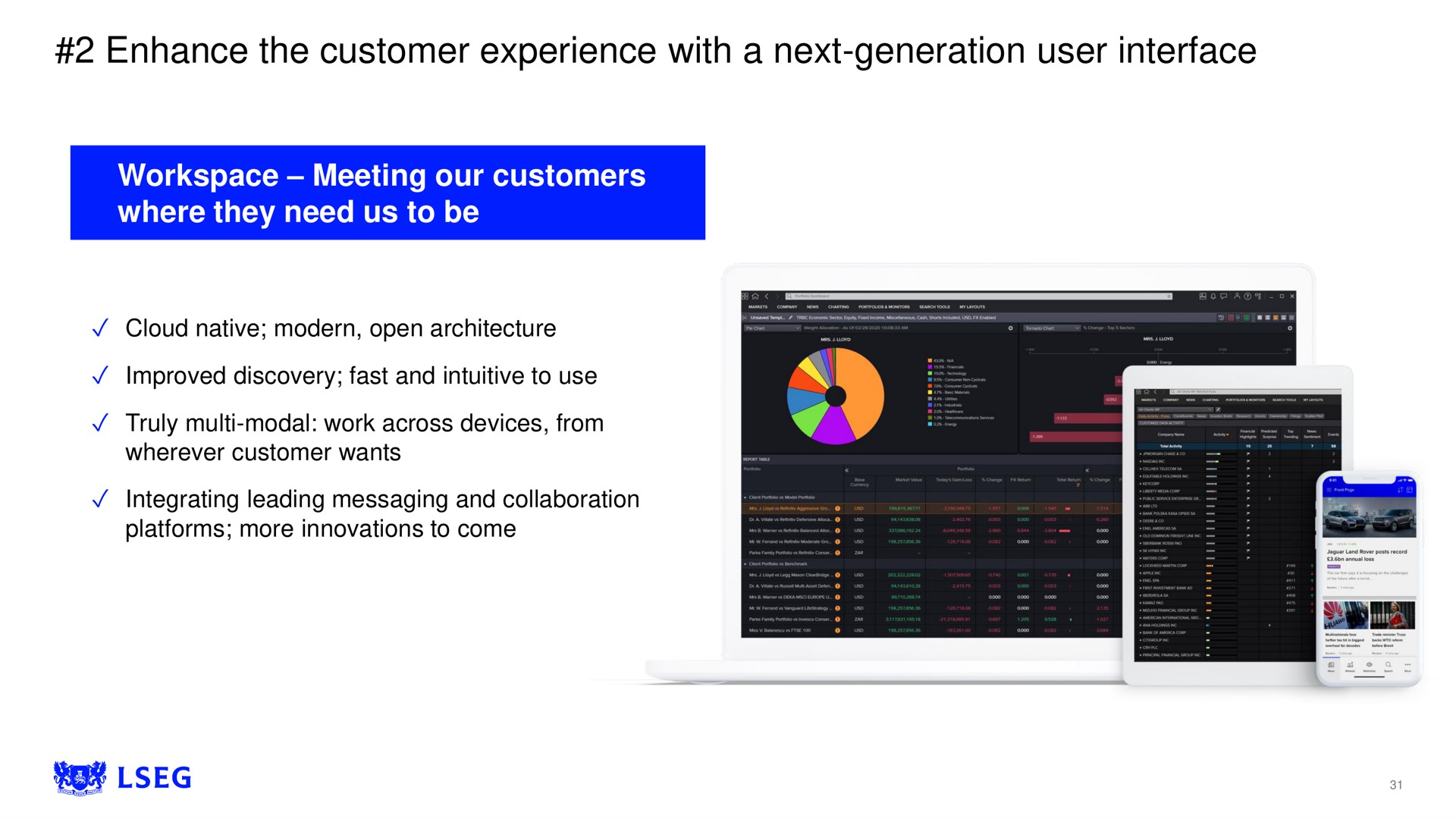 enhance the customer experience with a next generation user interface | LSE