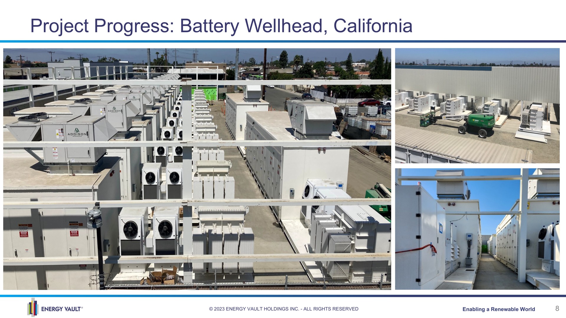 project progress battery wellhead | Energy Vault