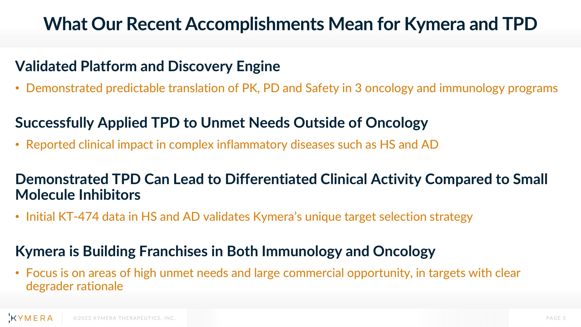 what our recent accomplishments mean for and | Kymera