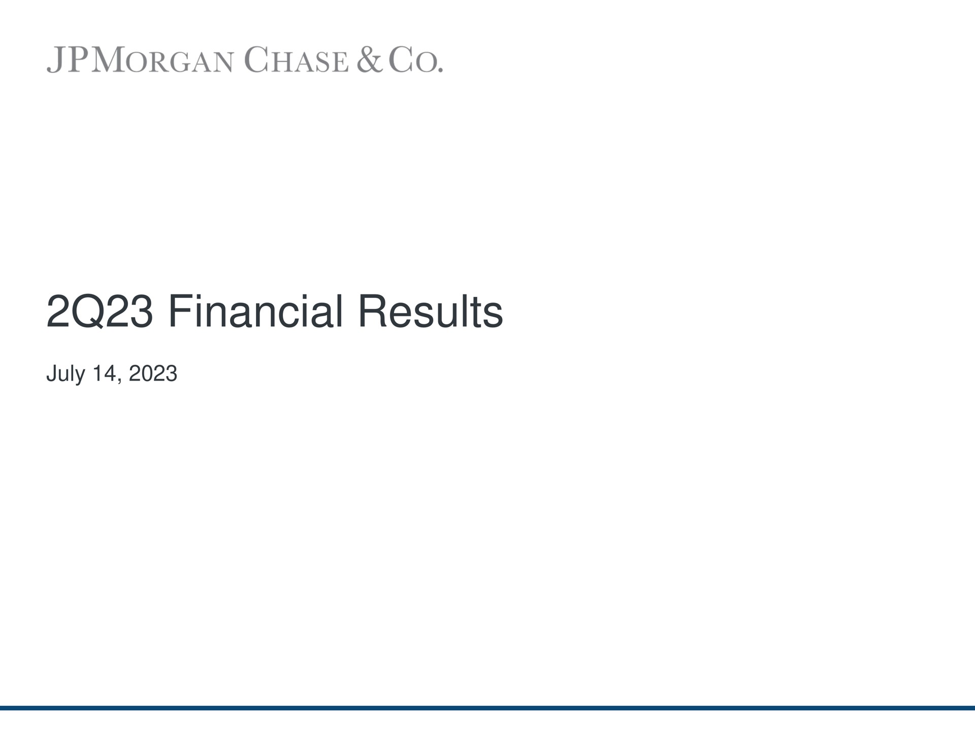 financial results chase | J.P.Morgan