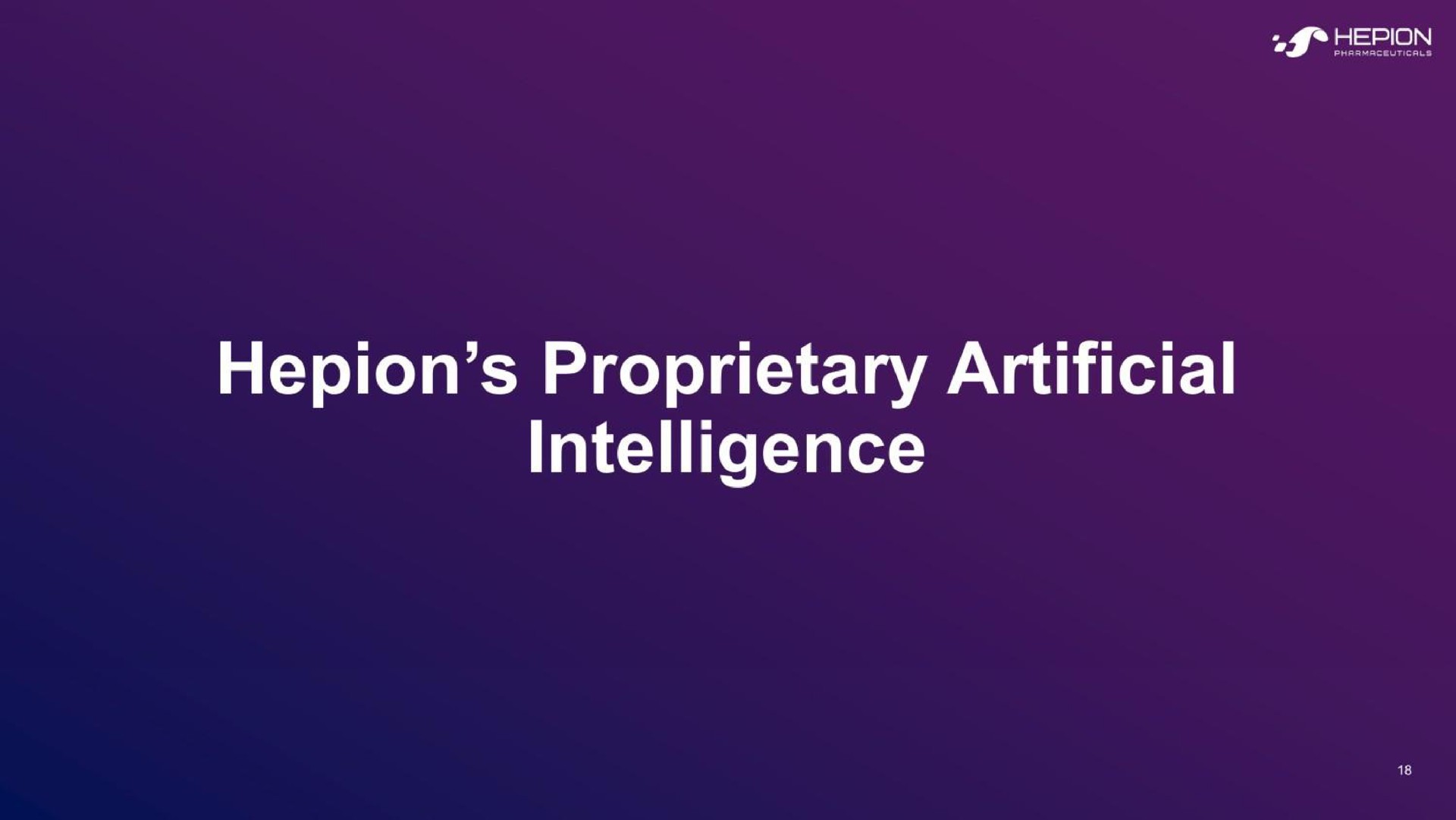 proprietary artificial intelligence | Hepion Pharmaceuticals