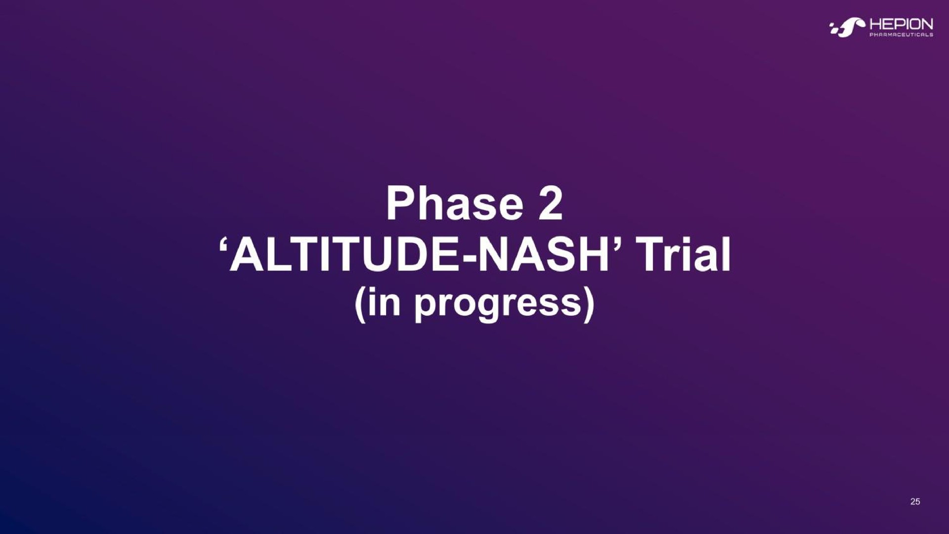 phase altitude nash trial in progress | Hepion Pharmaceuticals