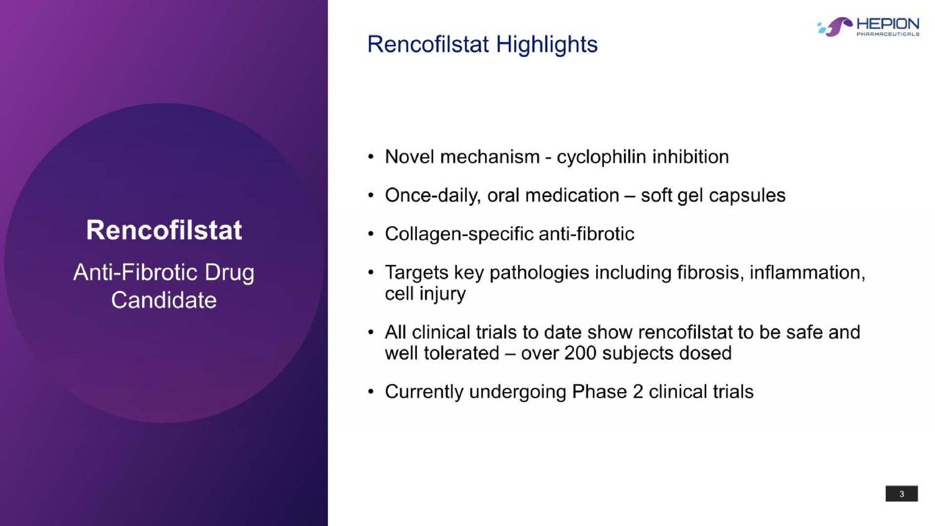 highlights anti fibrotic drug candidate cell injury | Hepion Pharmaceuticals