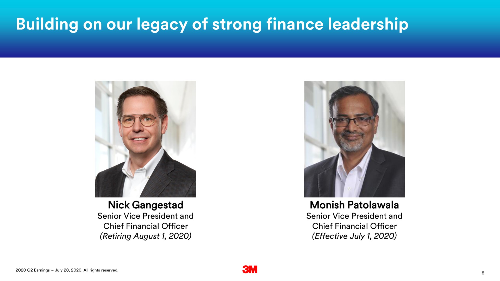building on our legacy of strong finance leadership continuing legacy of strong finance leadership | 3M