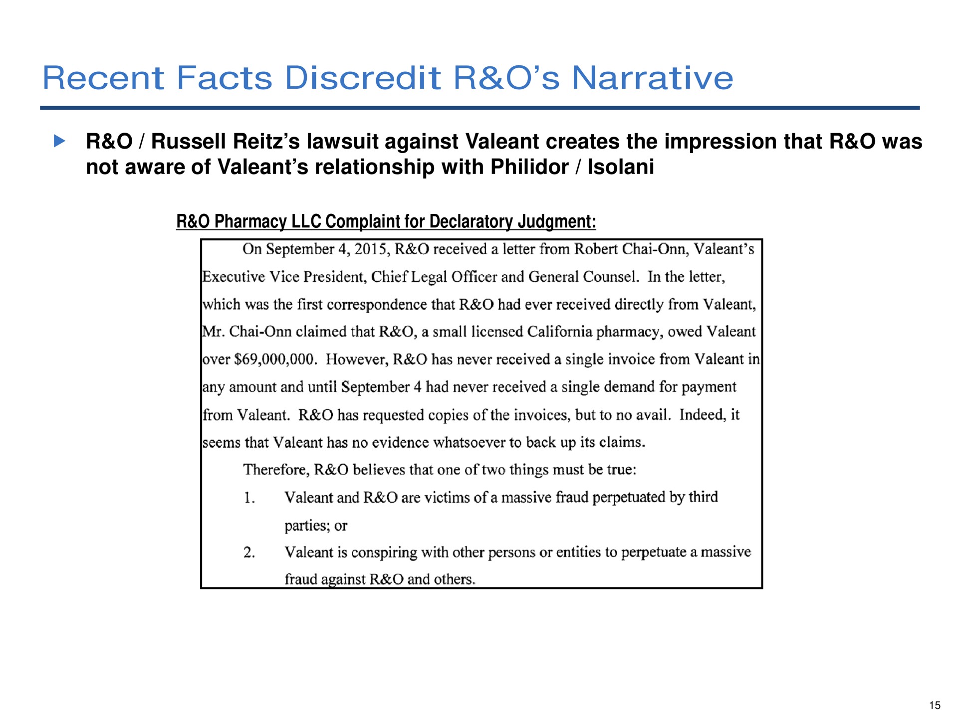 recent facts discredit narrative | Pershing Square