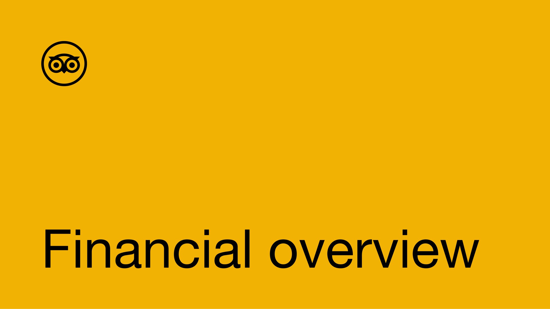 financial overview | Tripadvisor