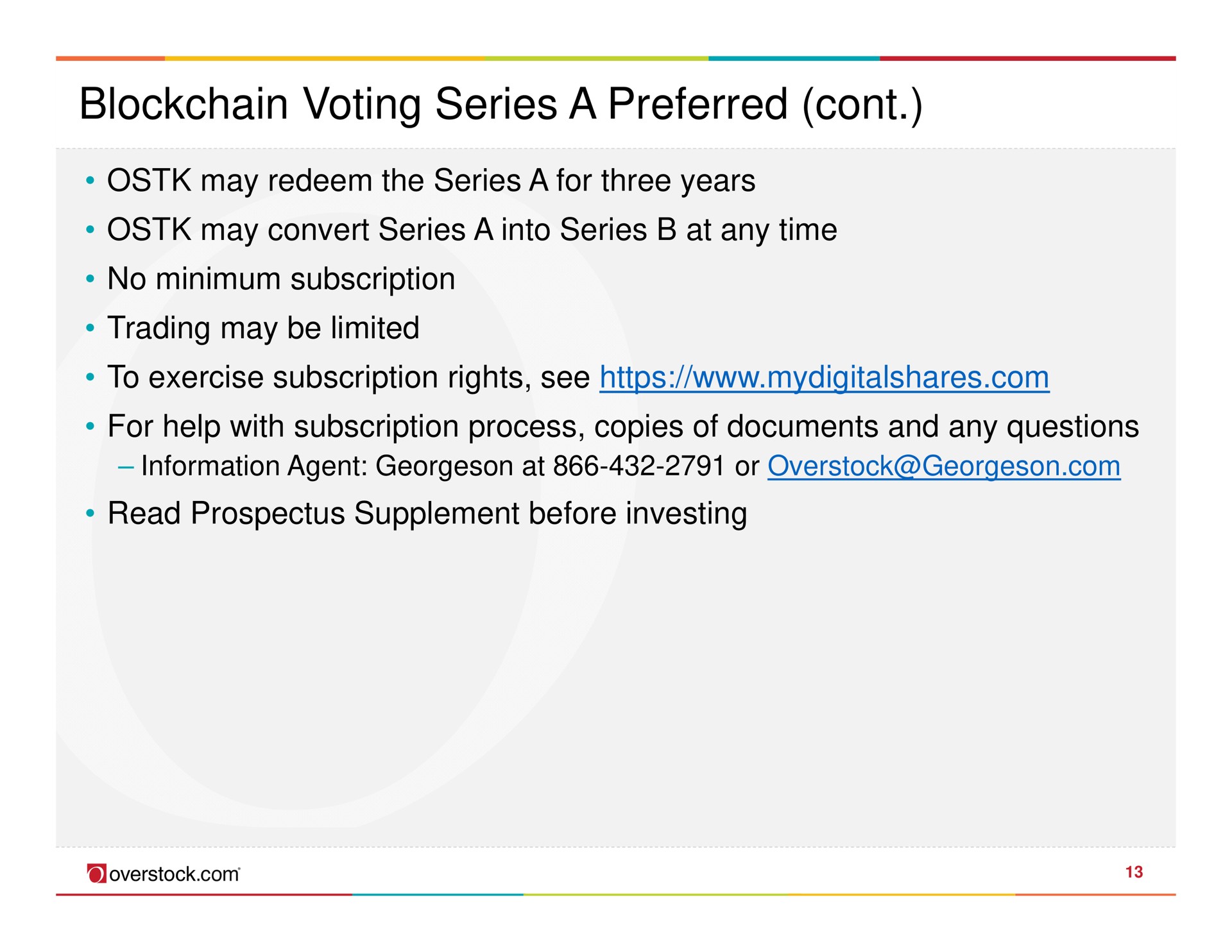 voting series a preferred | Overstock