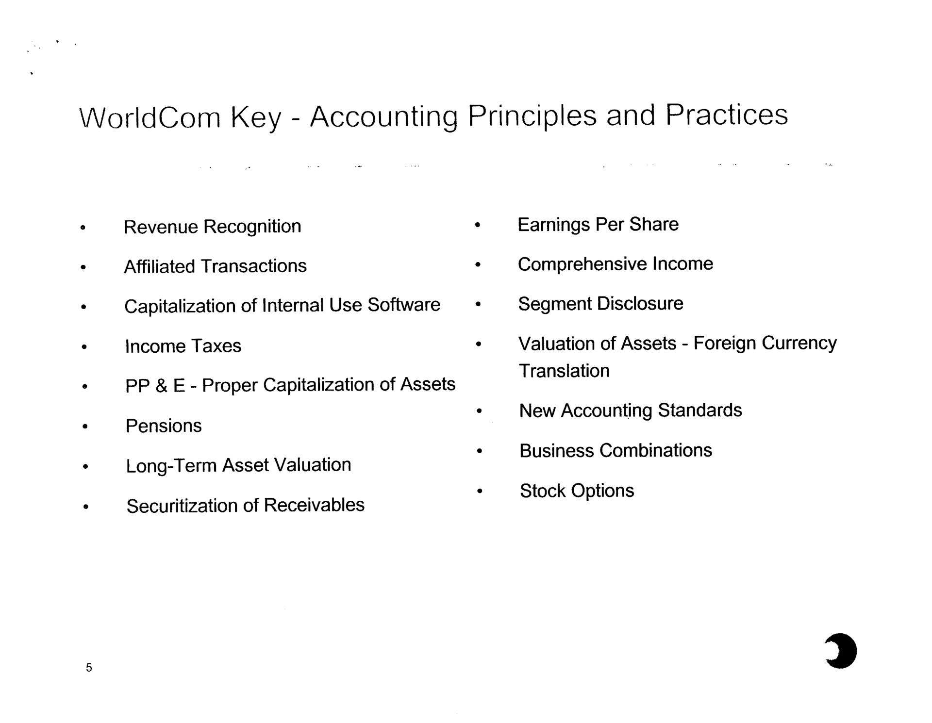 key accounting principles and practices | Arthur Andersen