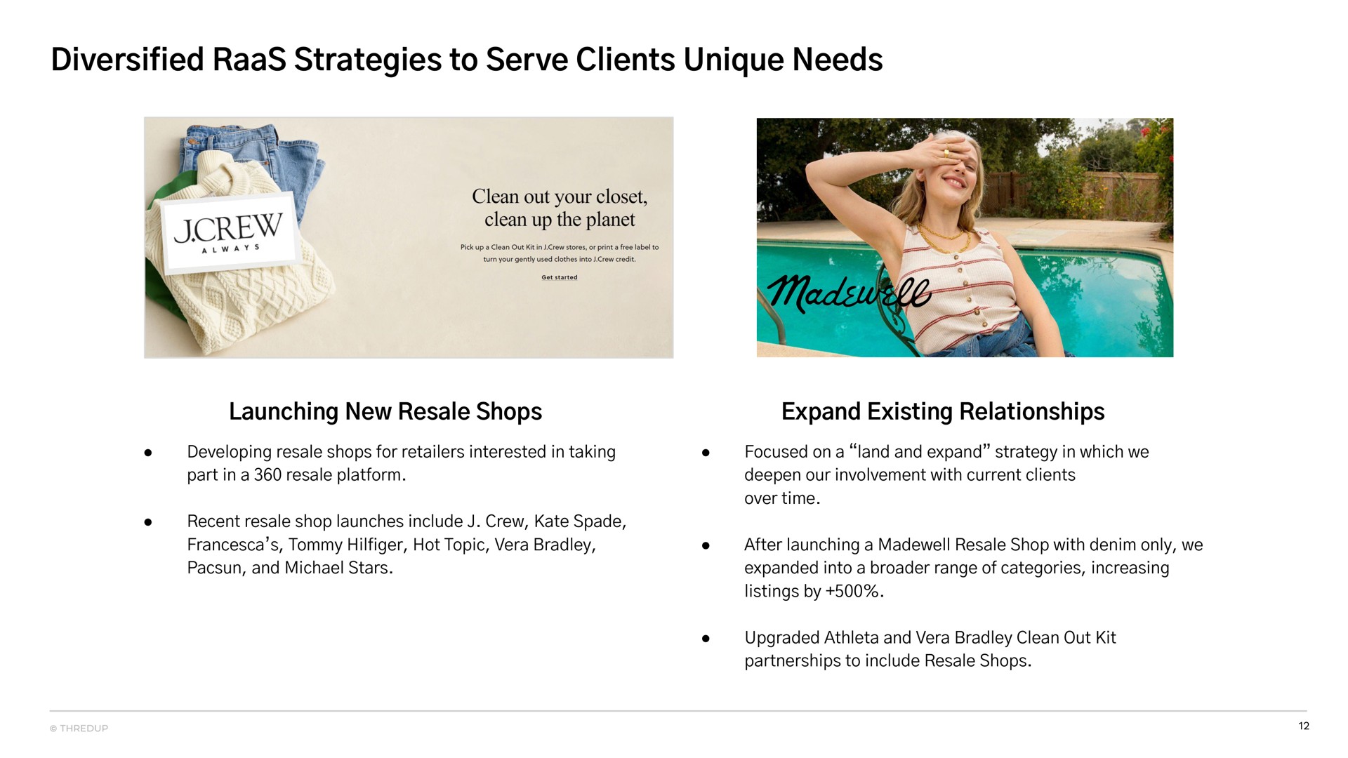 diversified strategies to serve clients unique needs | thredUP