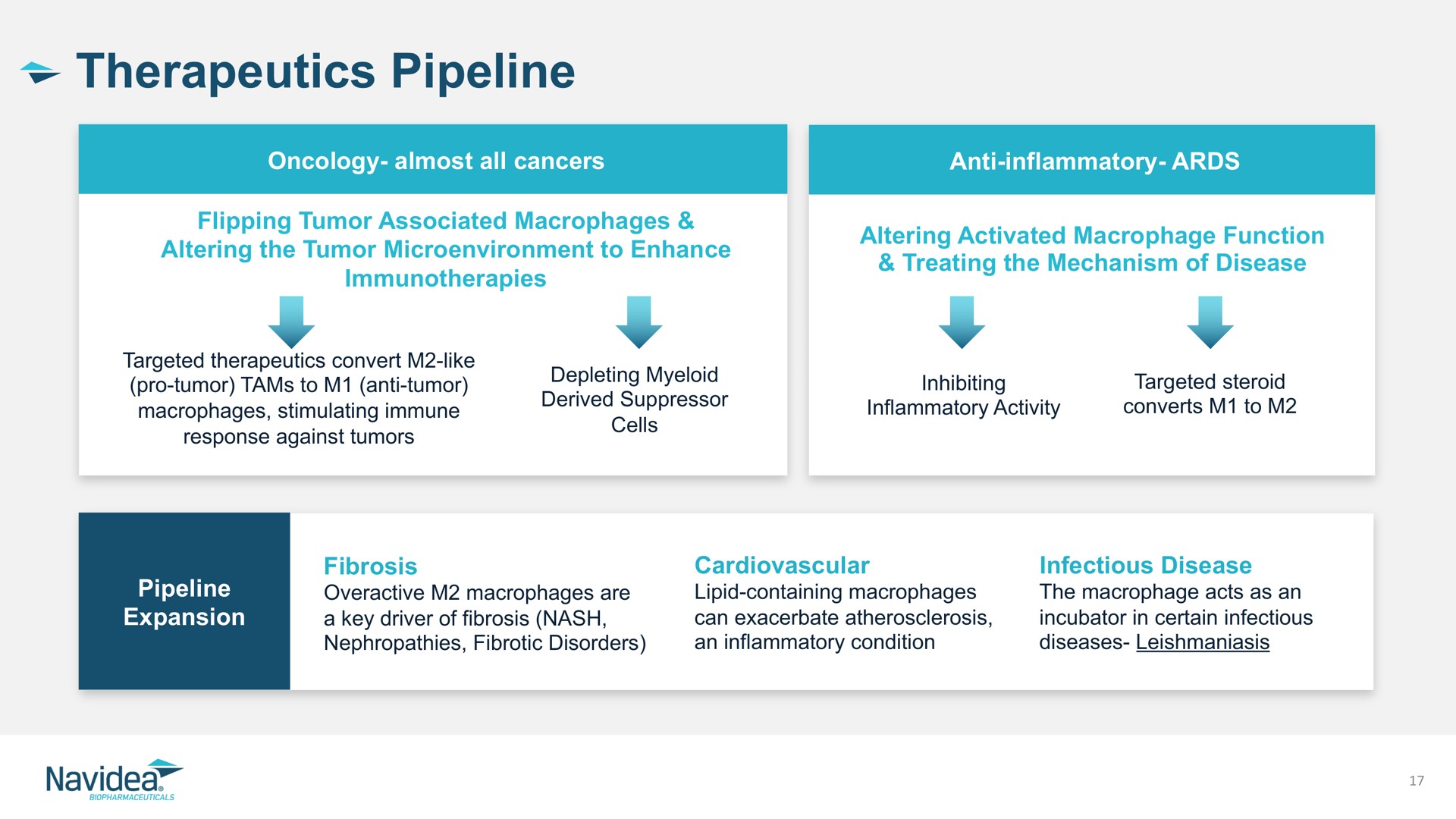 therapeutics pipeline | Navidea Biopharmaceuticals