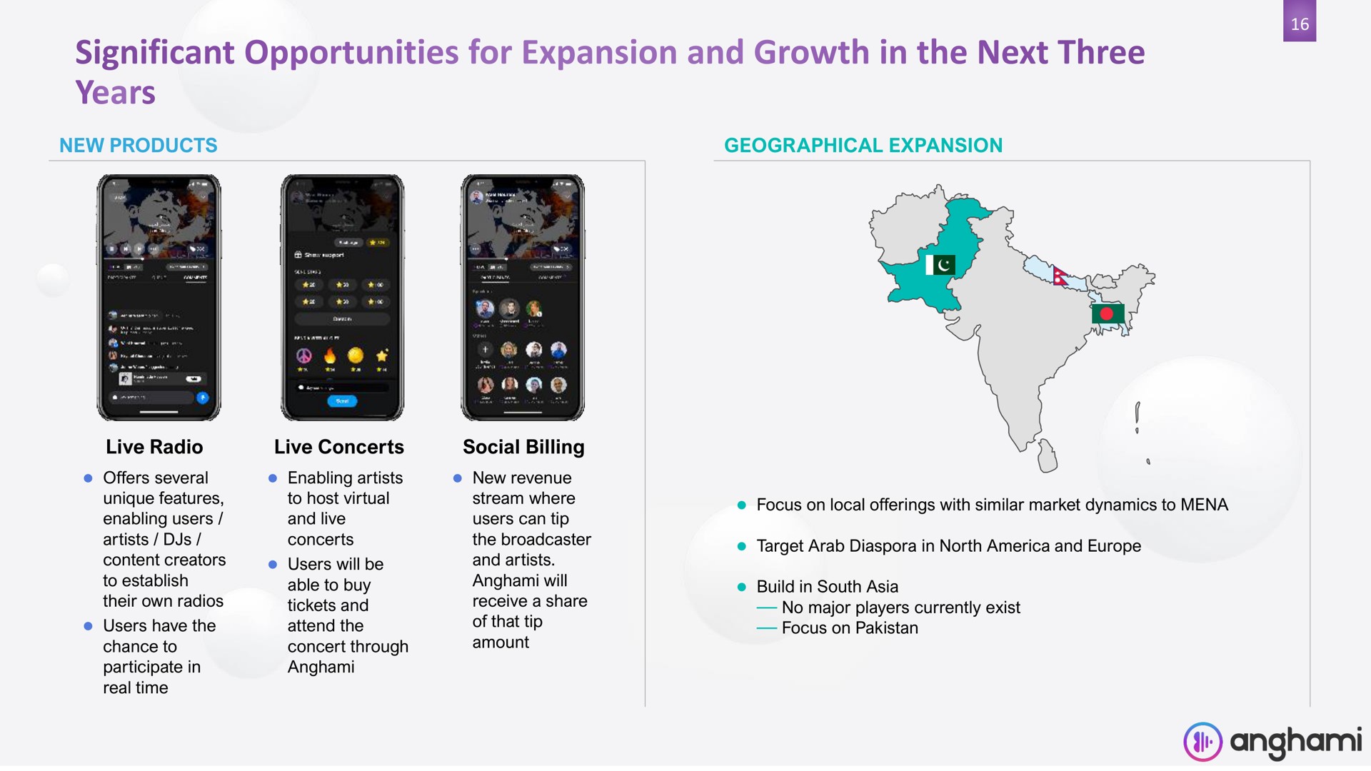 significant opportunities for expansion and growth in the next three | Anghami