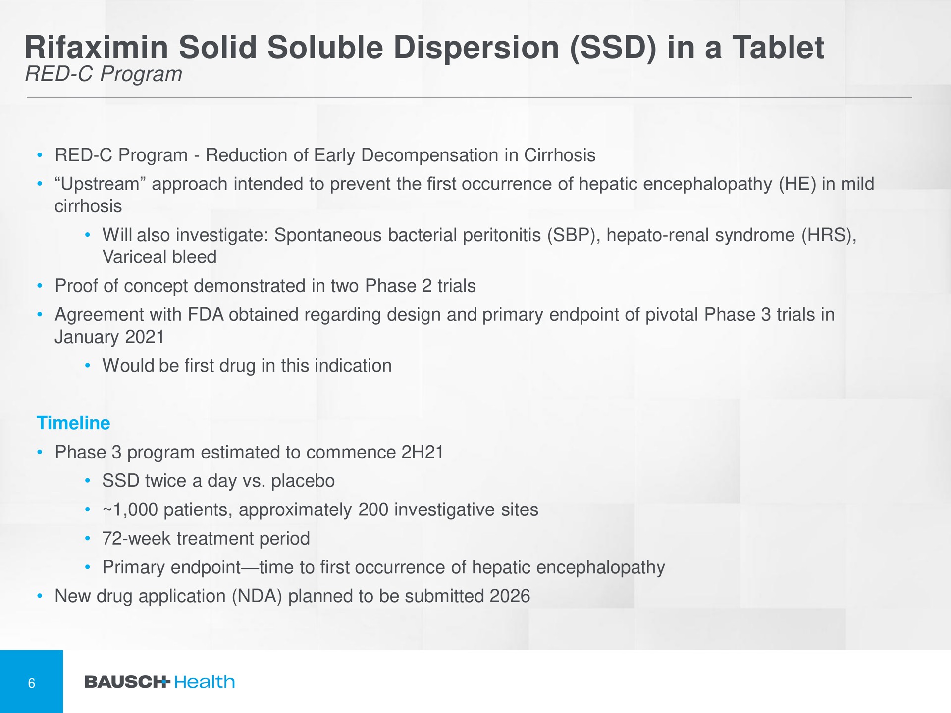 solid soluble dispersion in a tablet | Bausch Health Companies