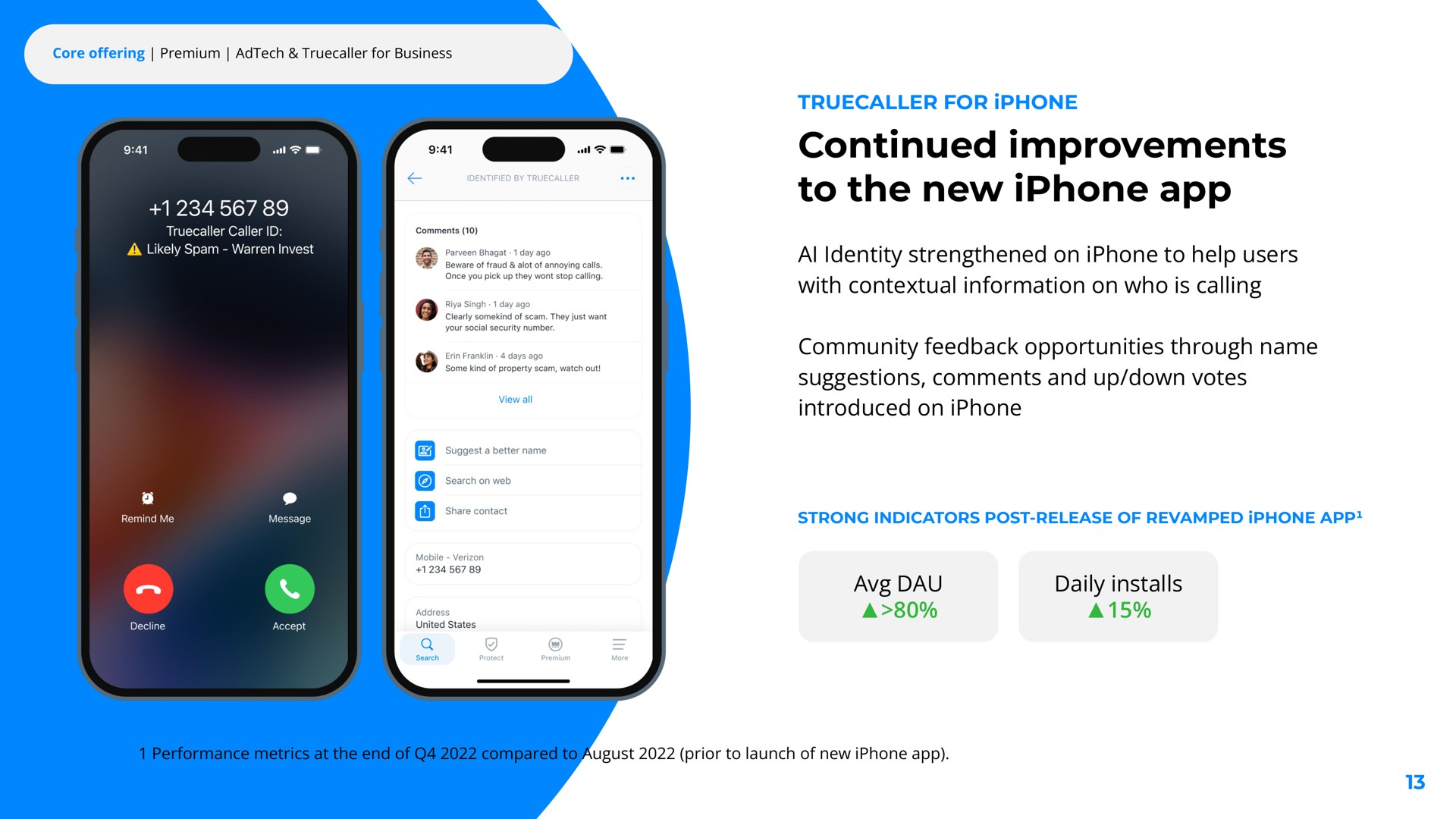 continued improvements to the new | Truecaller