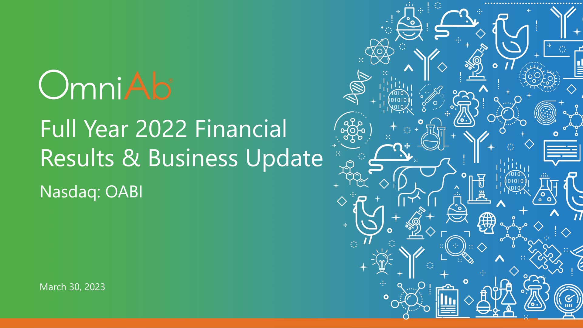 full year financial results business update wat eer | OmniAb