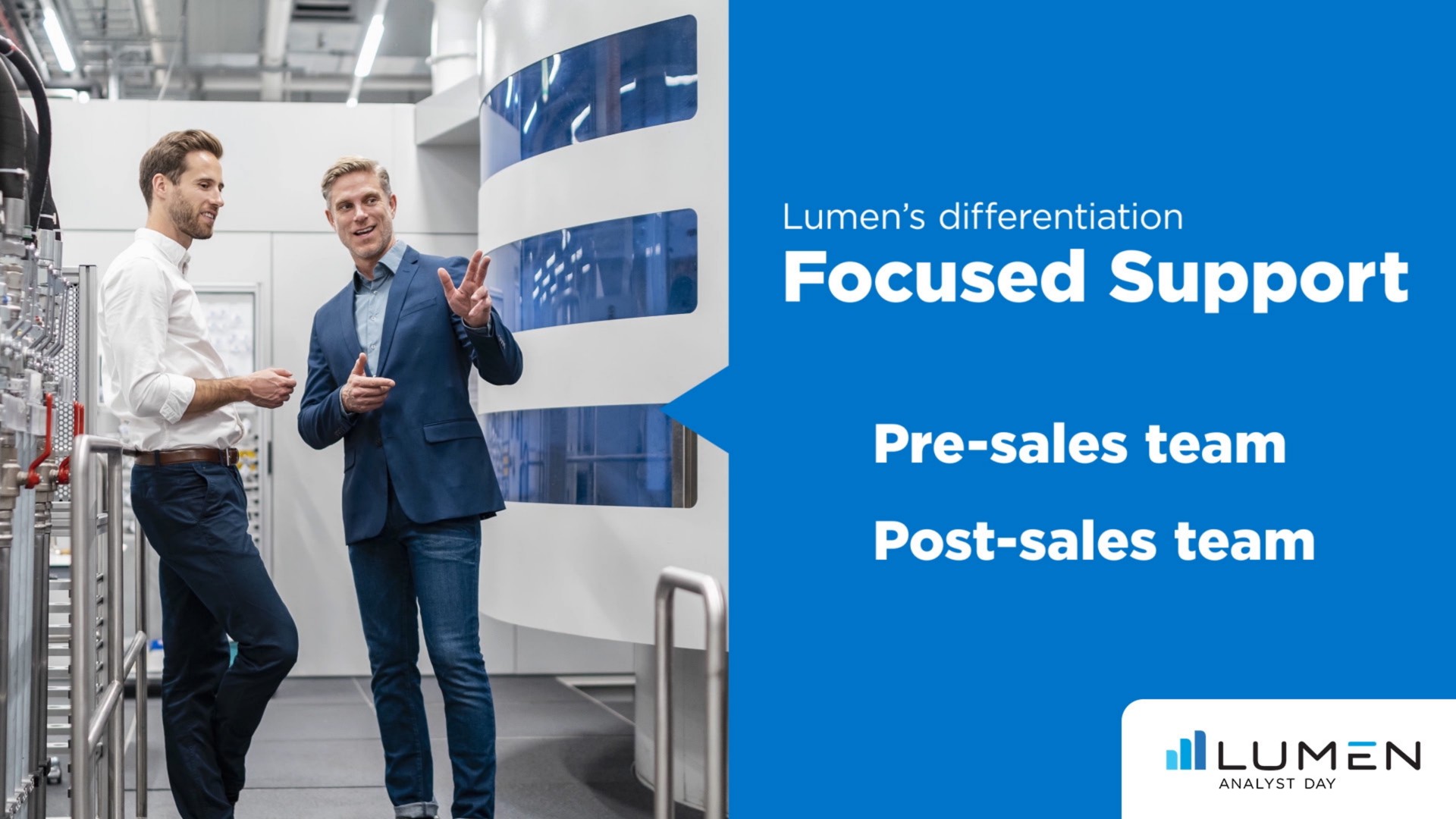 lumen differentiation focused support sales team post sales team | Lumen