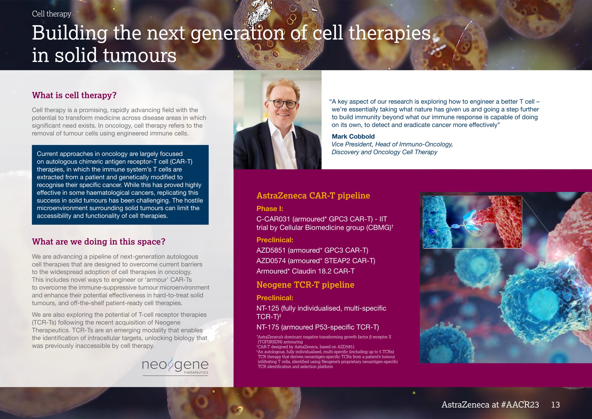 building the next generation of cell therapies in solid cal | AstraZeneca