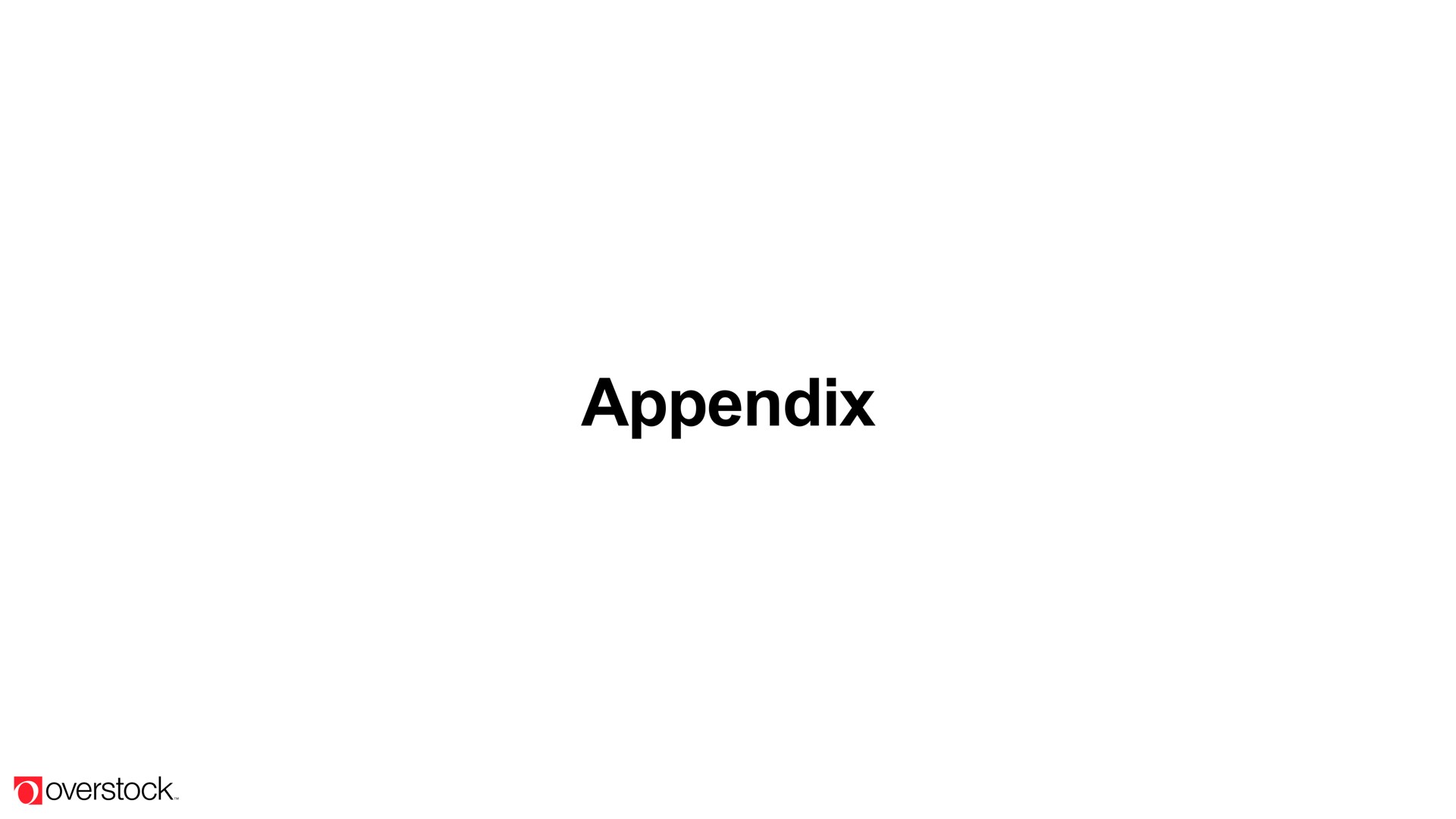 appendix | Overstock