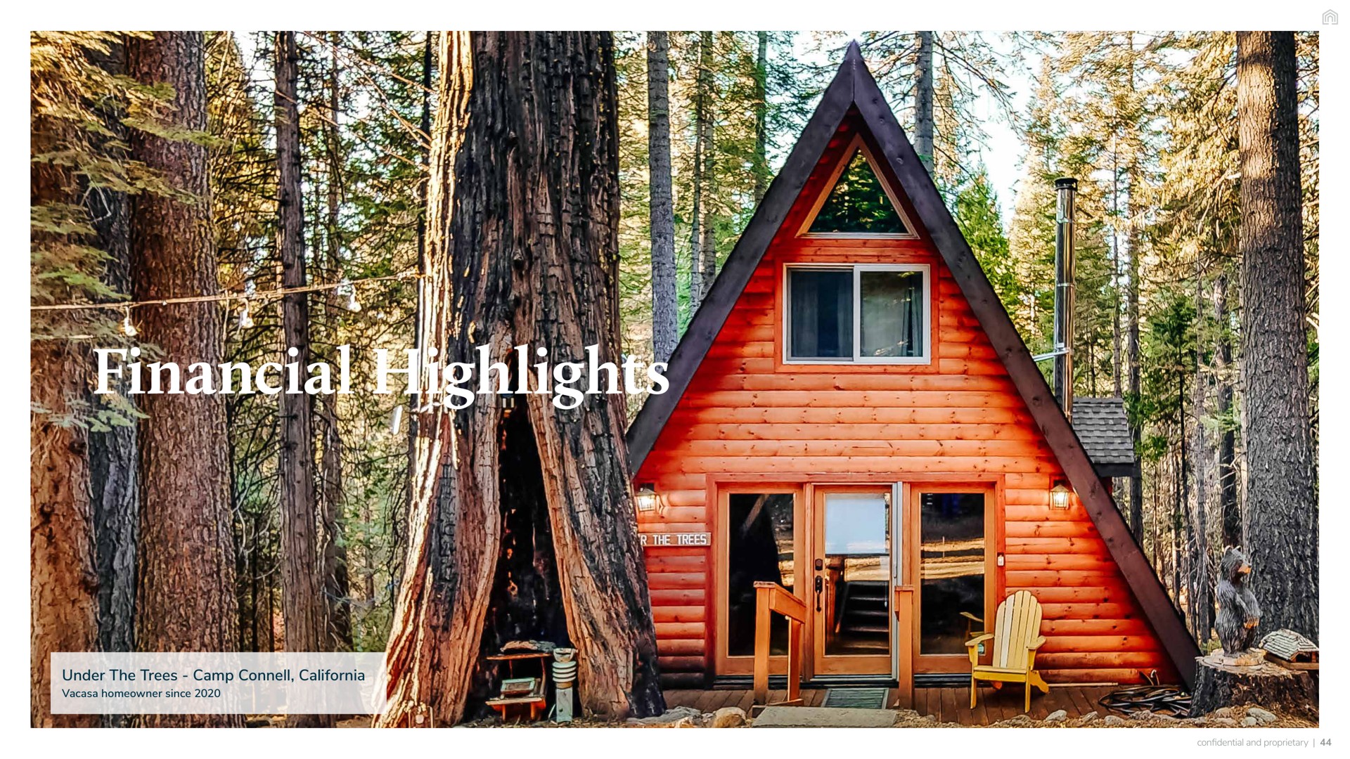 financial highlights a a an under the trees camp homeowner since | Vacasa
