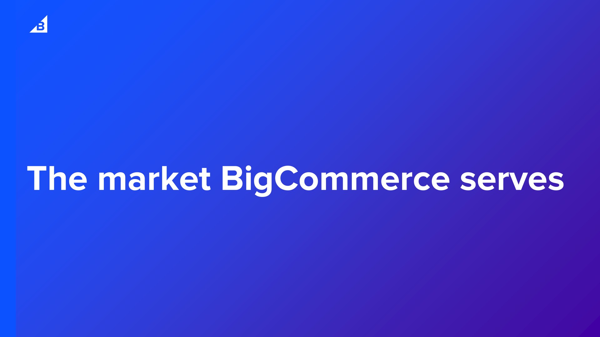 the market serves | BigCommerce