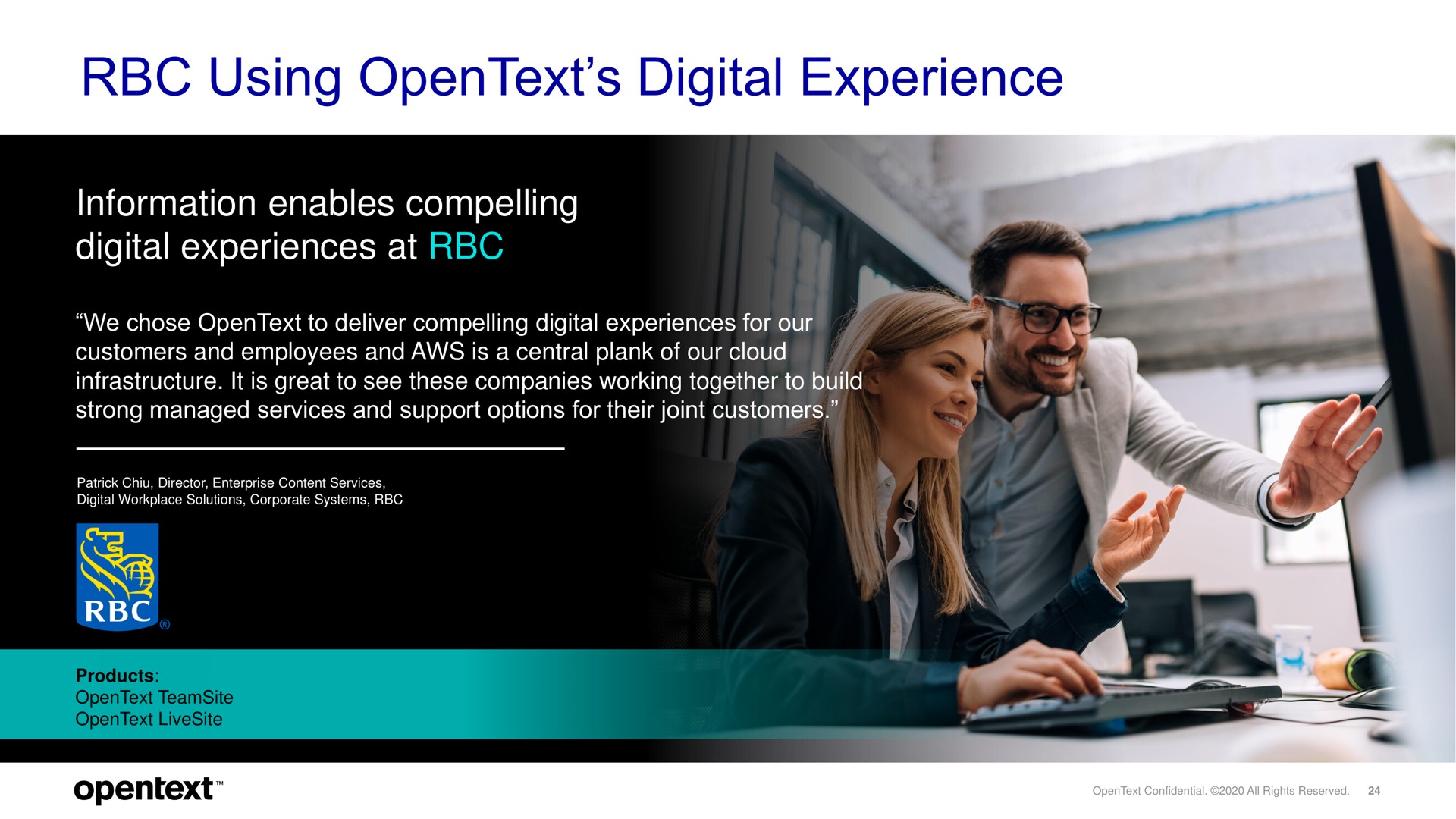 using digital experience | OpenText