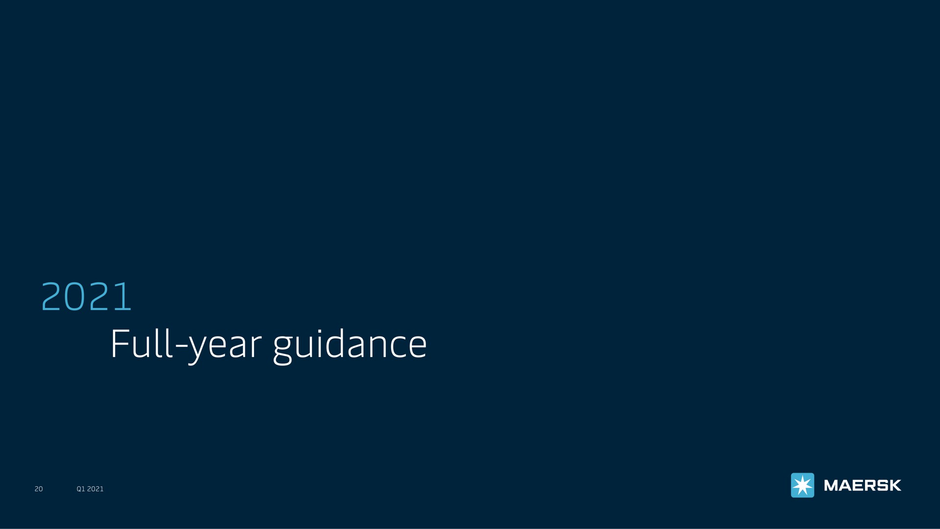 full year guidance | Maersk